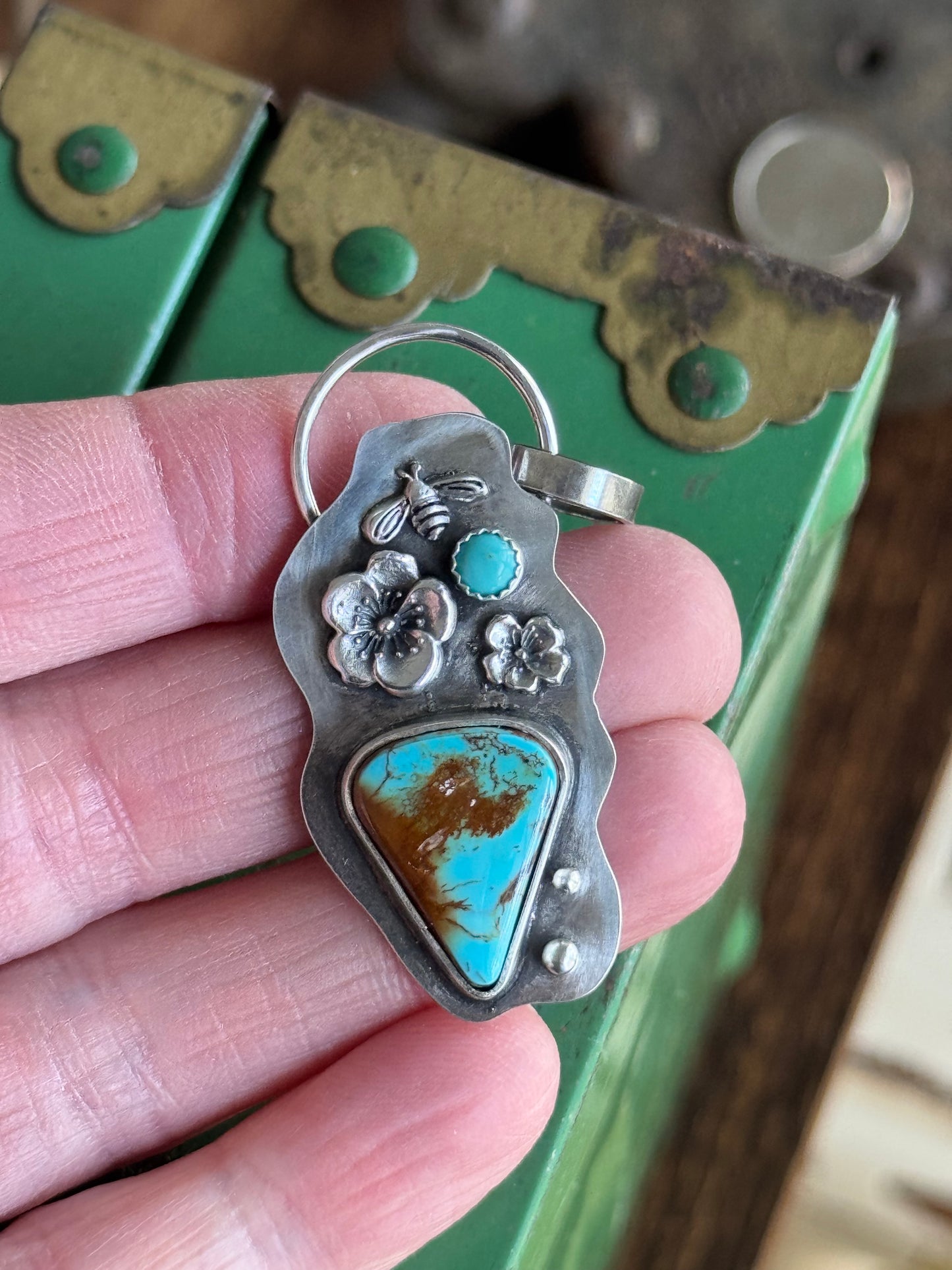 Royston Turquoise sterling bouquet pendant