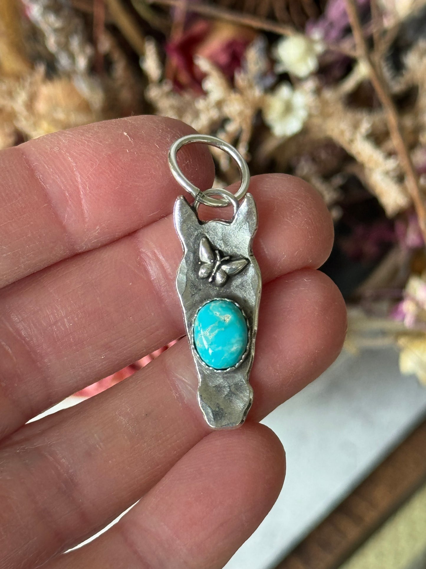 Horse Sterling pendant with Lone Mountain Turquoise