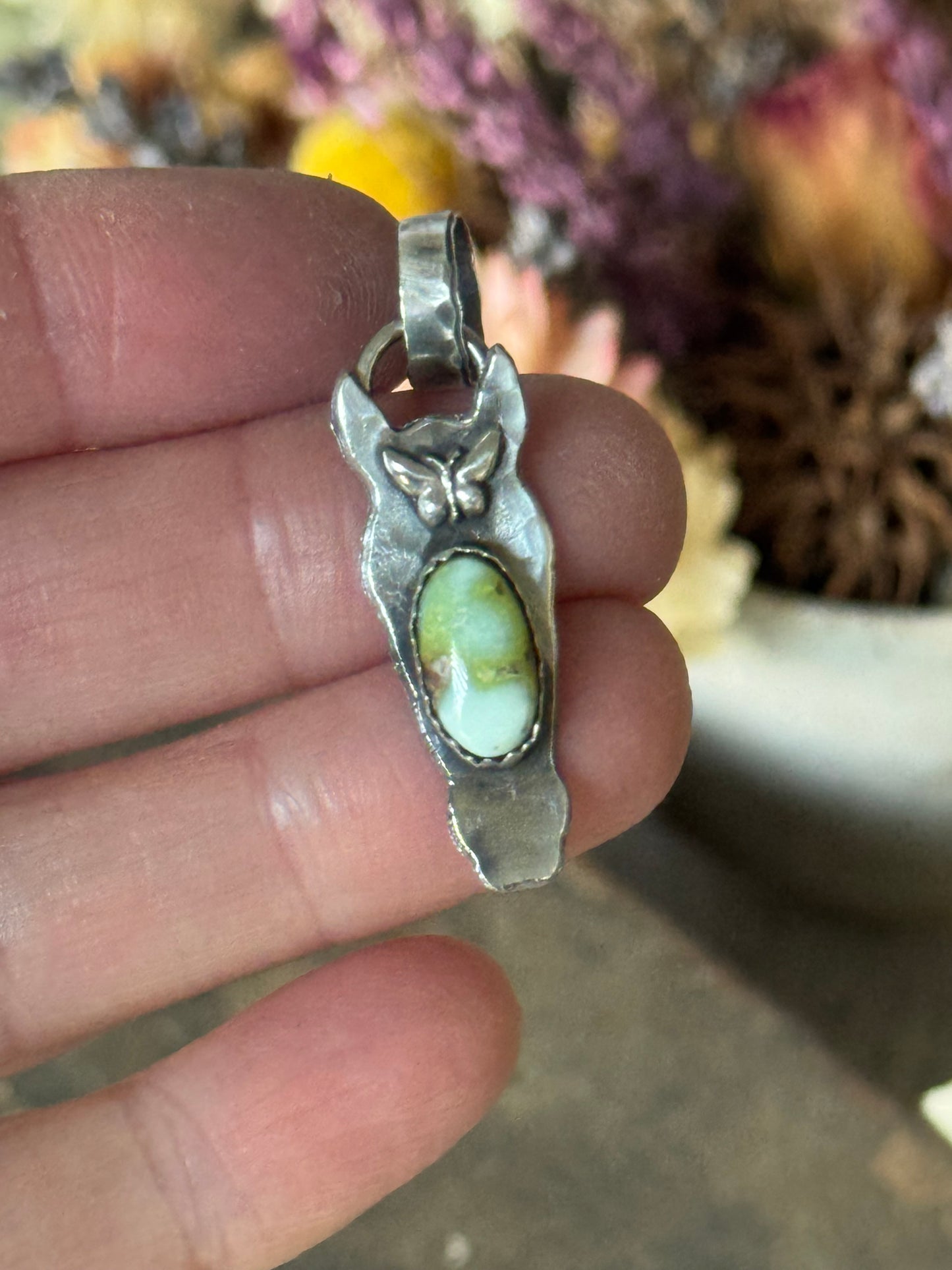 Paloma Turquoise sterling horse pendant l