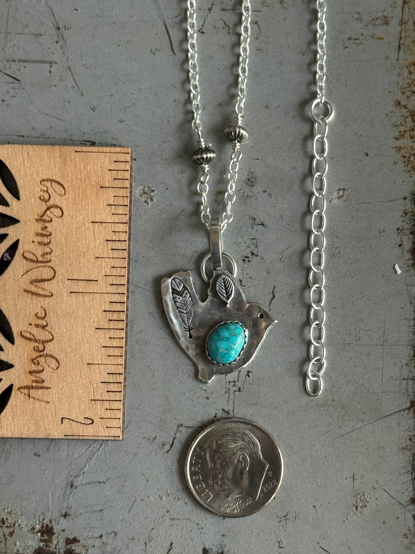 Birdie Sonoran Gold Turquoise pendant (only)
