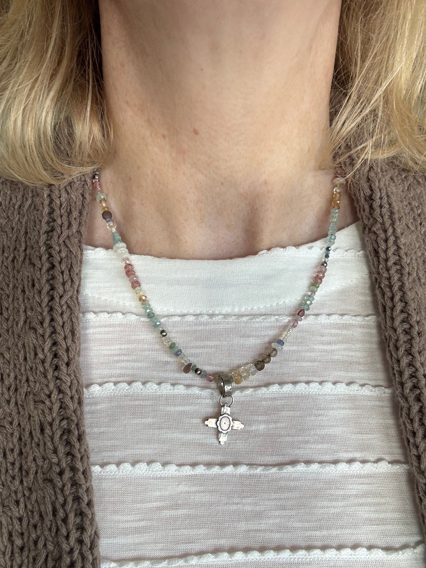 *Made to Order* Multi Gemstone sterling necklace