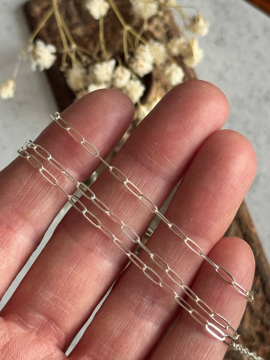 Paperclip sterling chain