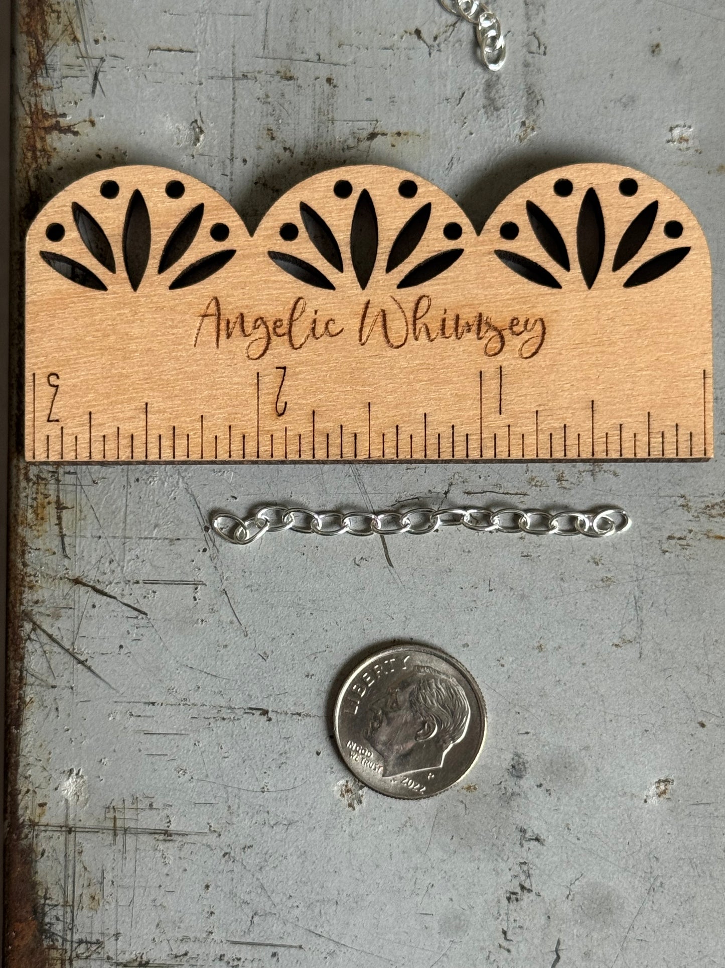 2" sterling extender for necklace