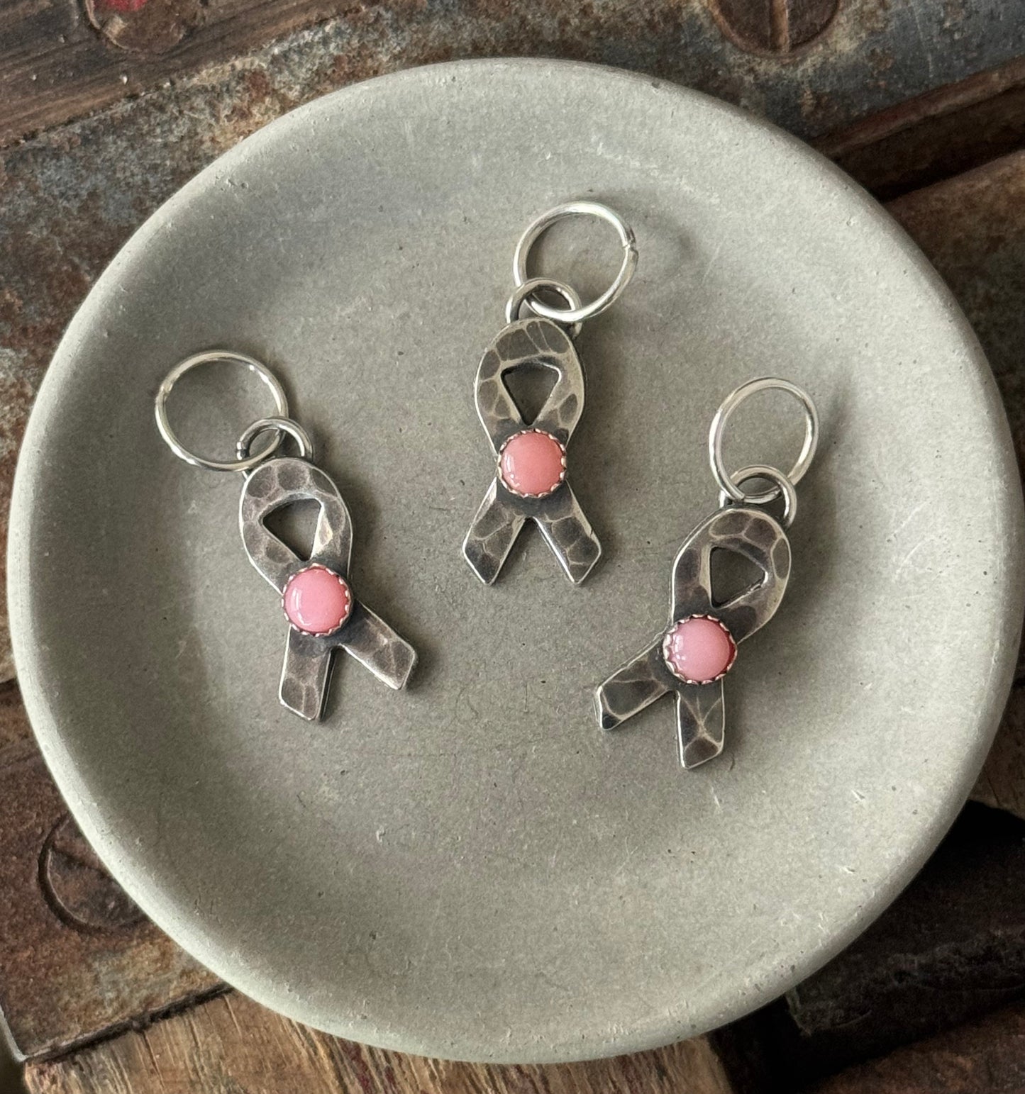 Breast Cancer awareness charm *made to order*