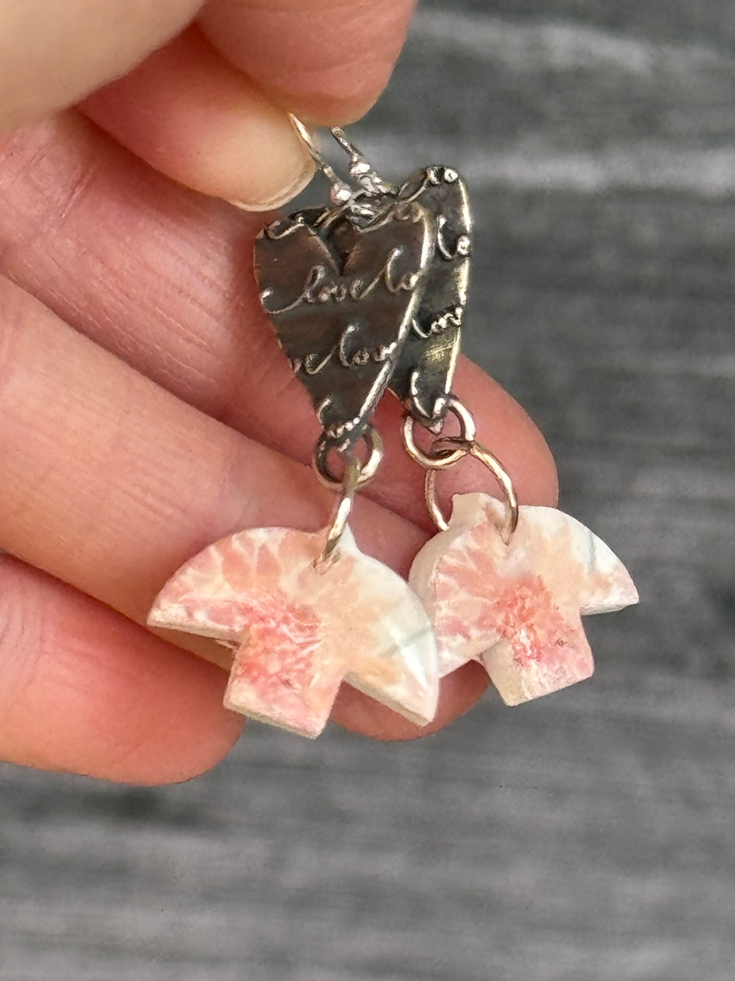 Love spring flower earrings