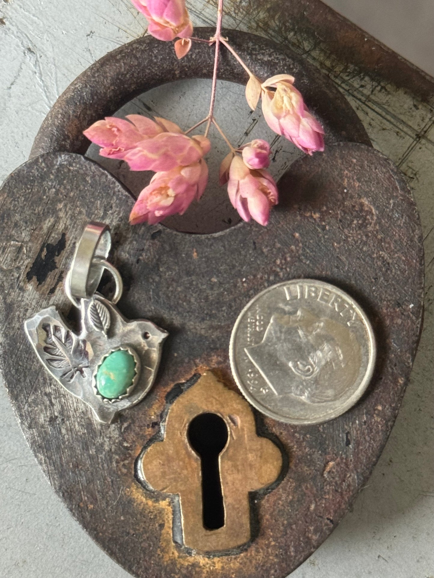 Birdie Sonoran Gold Turquoise pendant (only)