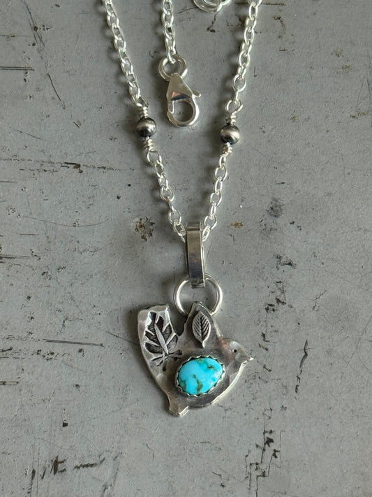 Birdie Sonoran Gold Turquoise sterling beaded necklace