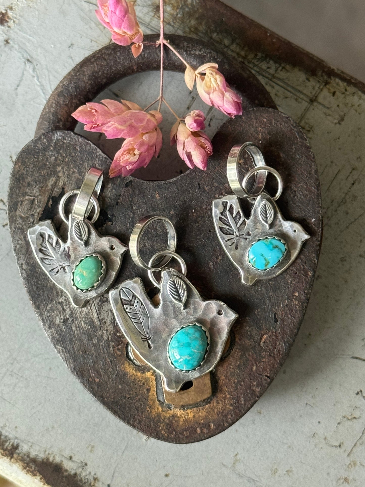 Birdie Sonoran Gold Turquoise pendant (only)