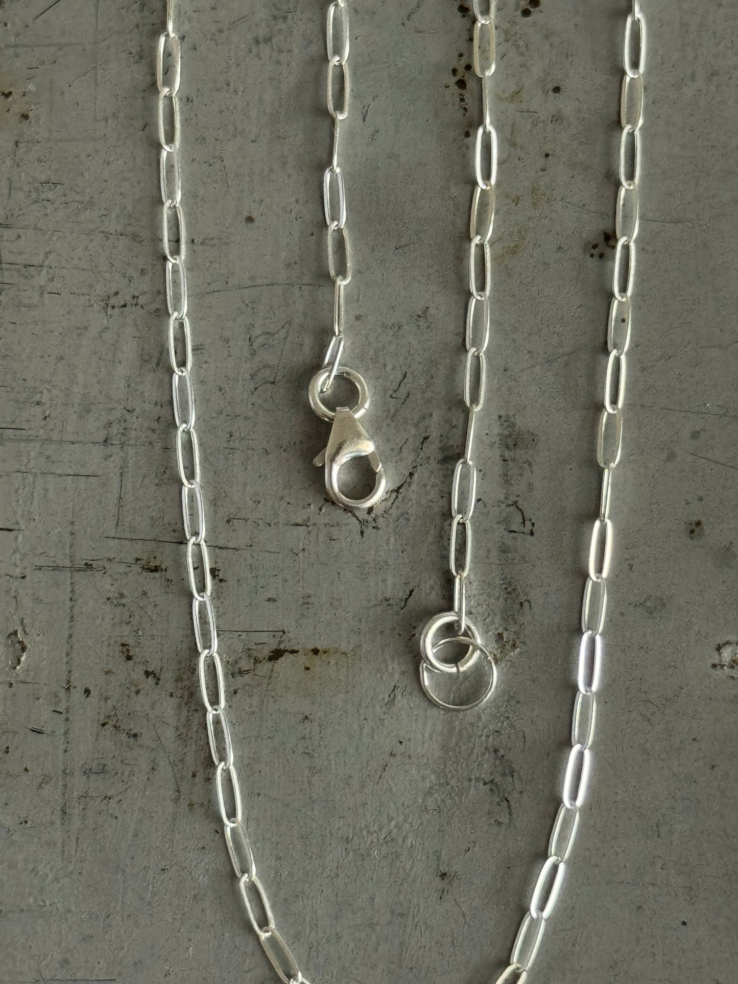 Sterling Silver paperclip chain