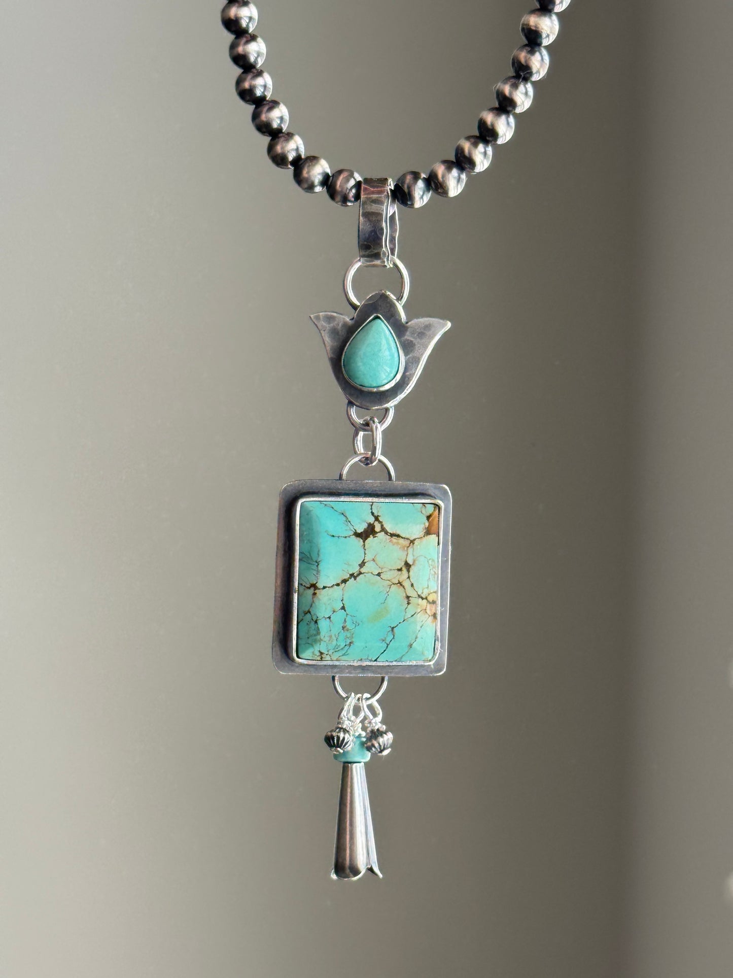 Treasure Mountain Turquoise sterling pendant only