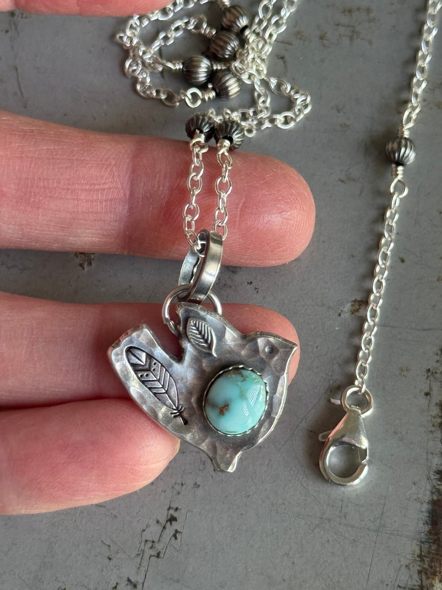 Dry Creek Birdie sterling beaded necklace