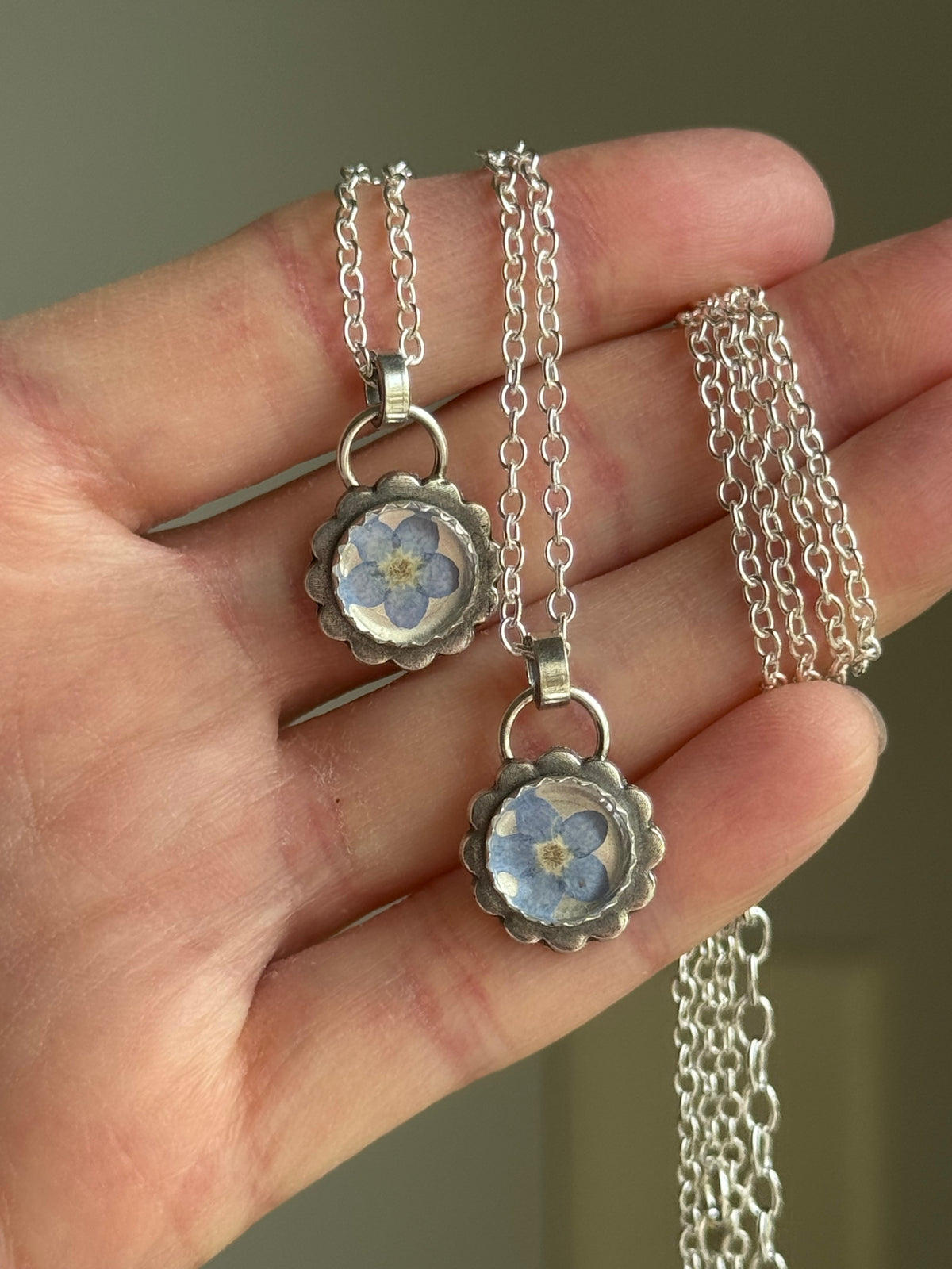 Made to Order: Forget me Not sterling necklace