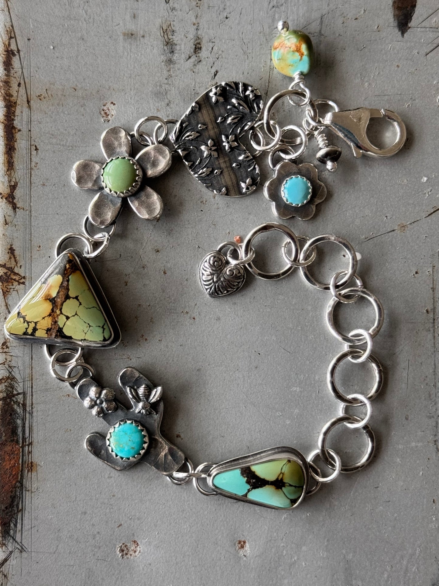 Artisan Treasure Mountain Turquoise sterling bracelet