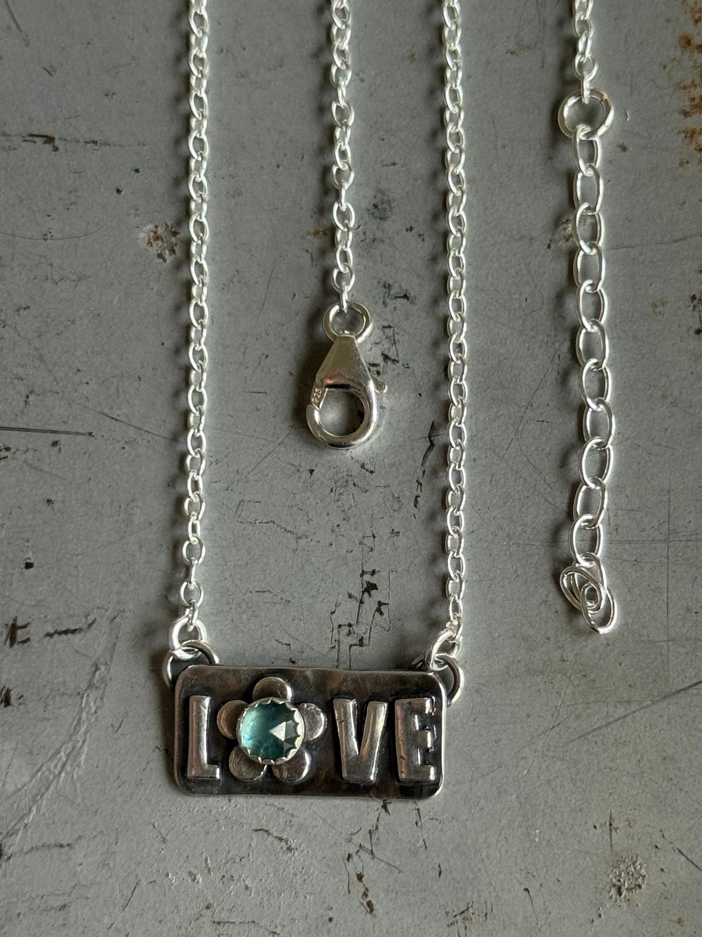Love necklace with Teal Kyanite