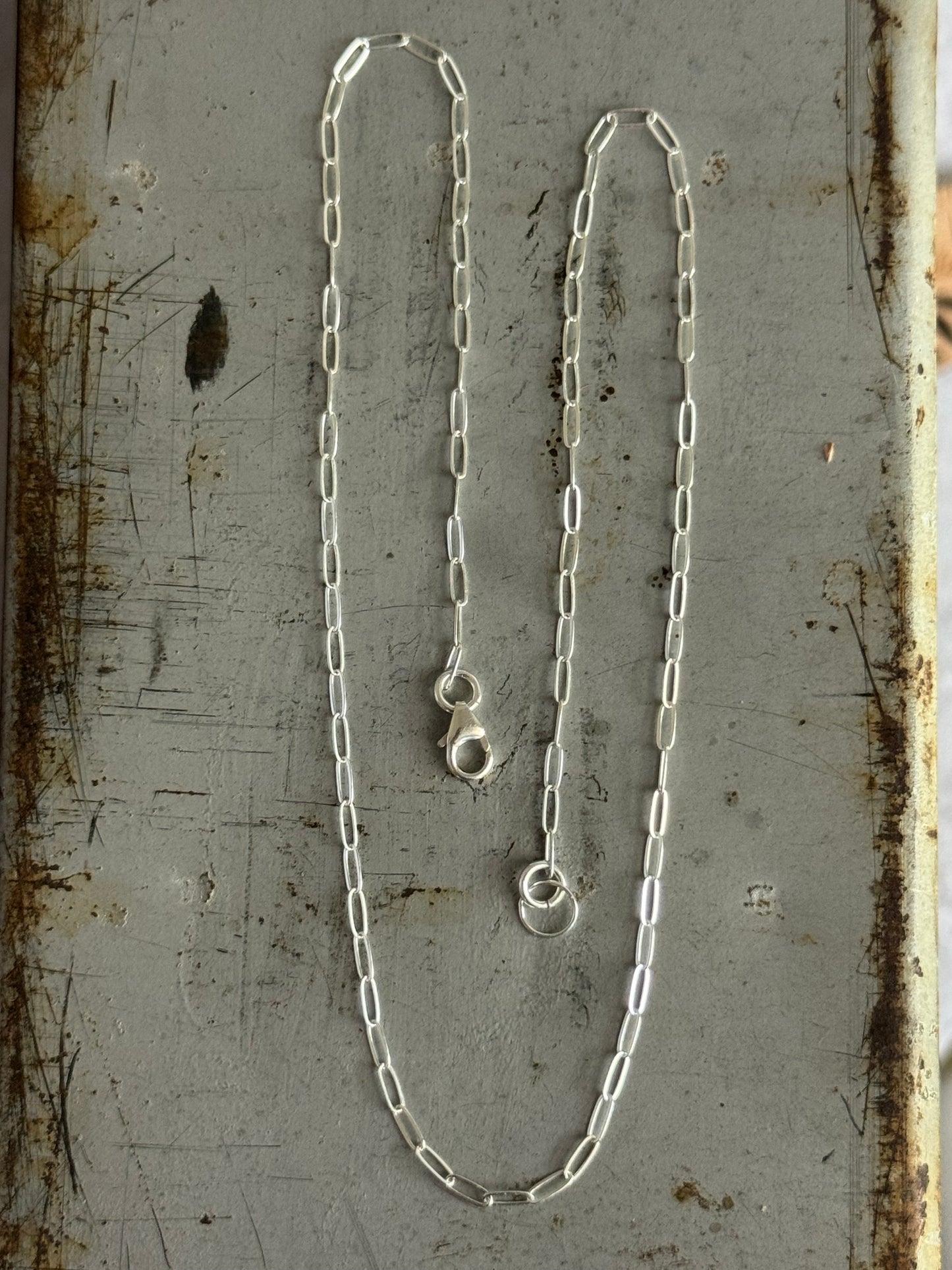 Sterling Silver paperclip chain
