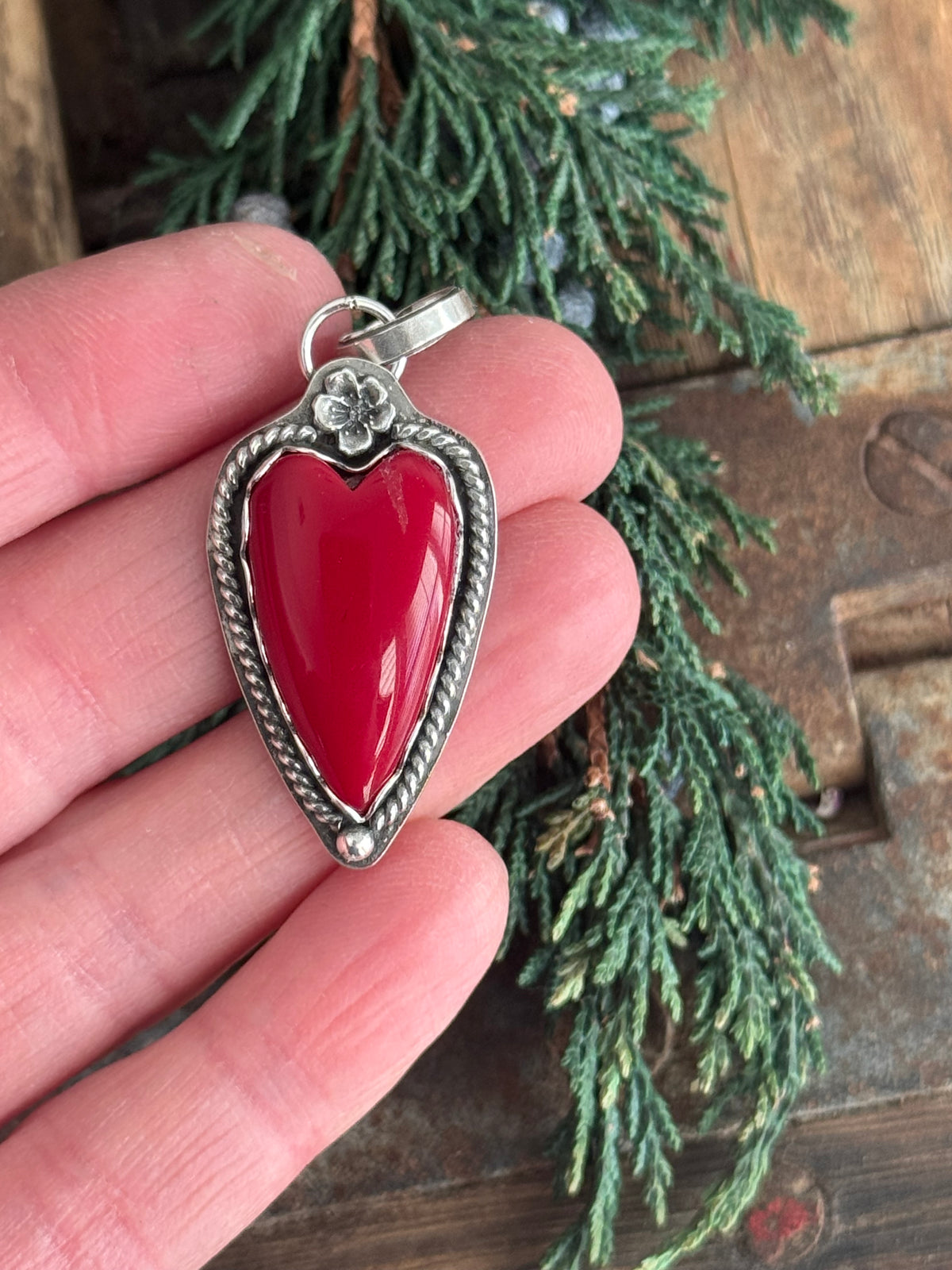 Rosarita sterling heart pendant