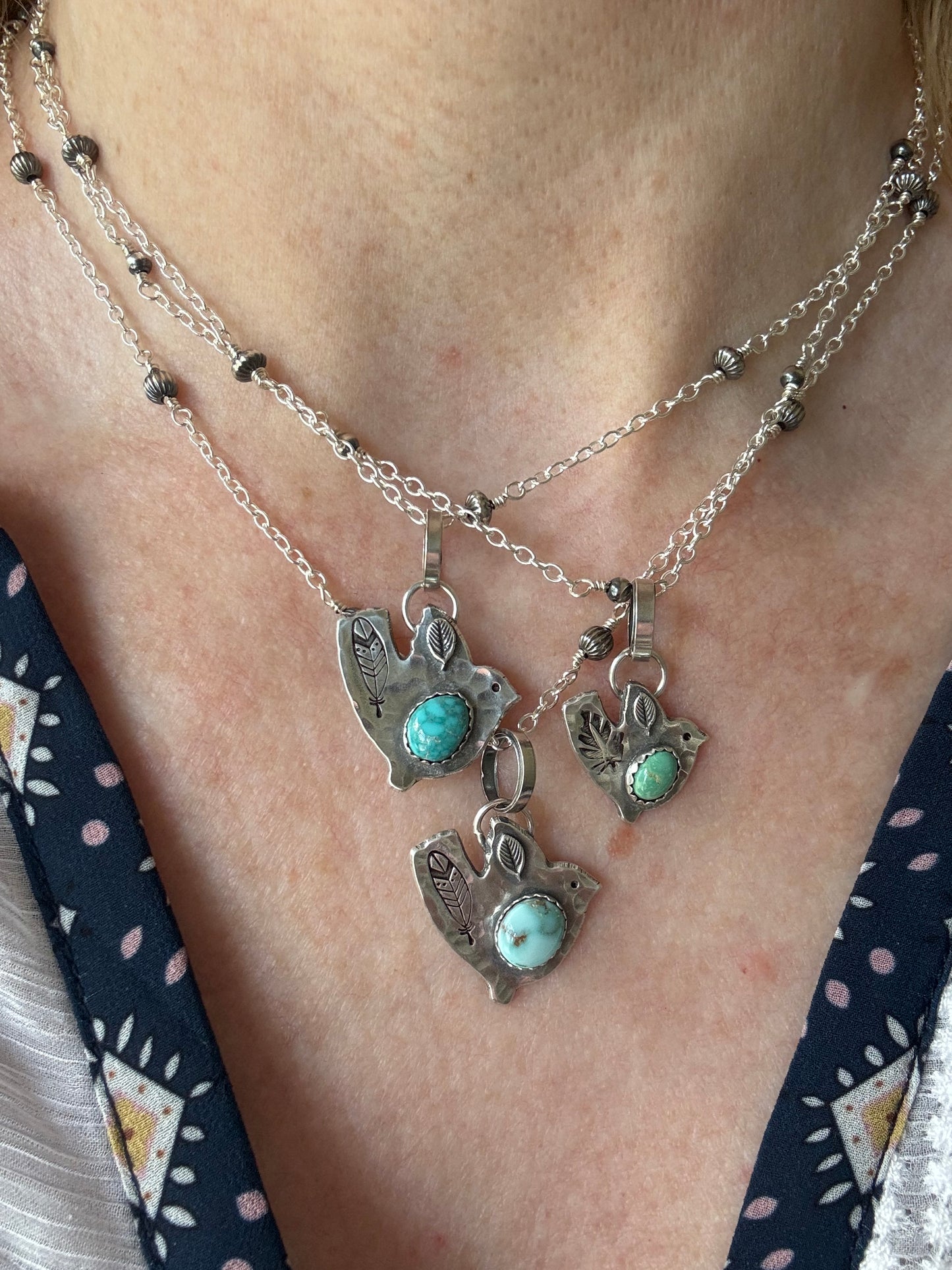 Birdie Sonoran Gold Turquoise pendant (only)