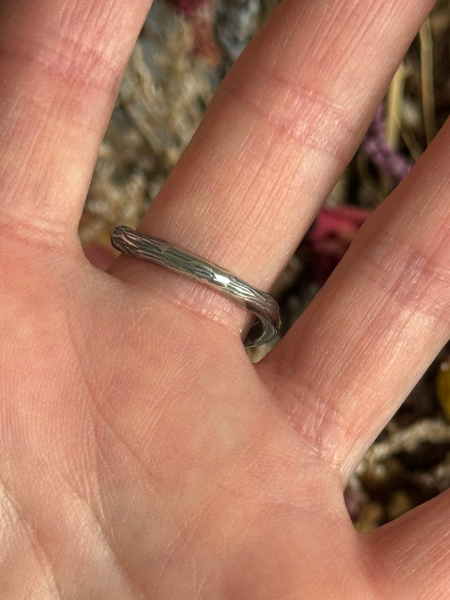 Twig wrap around sterling ring with Sonoran Gold Turquoise
