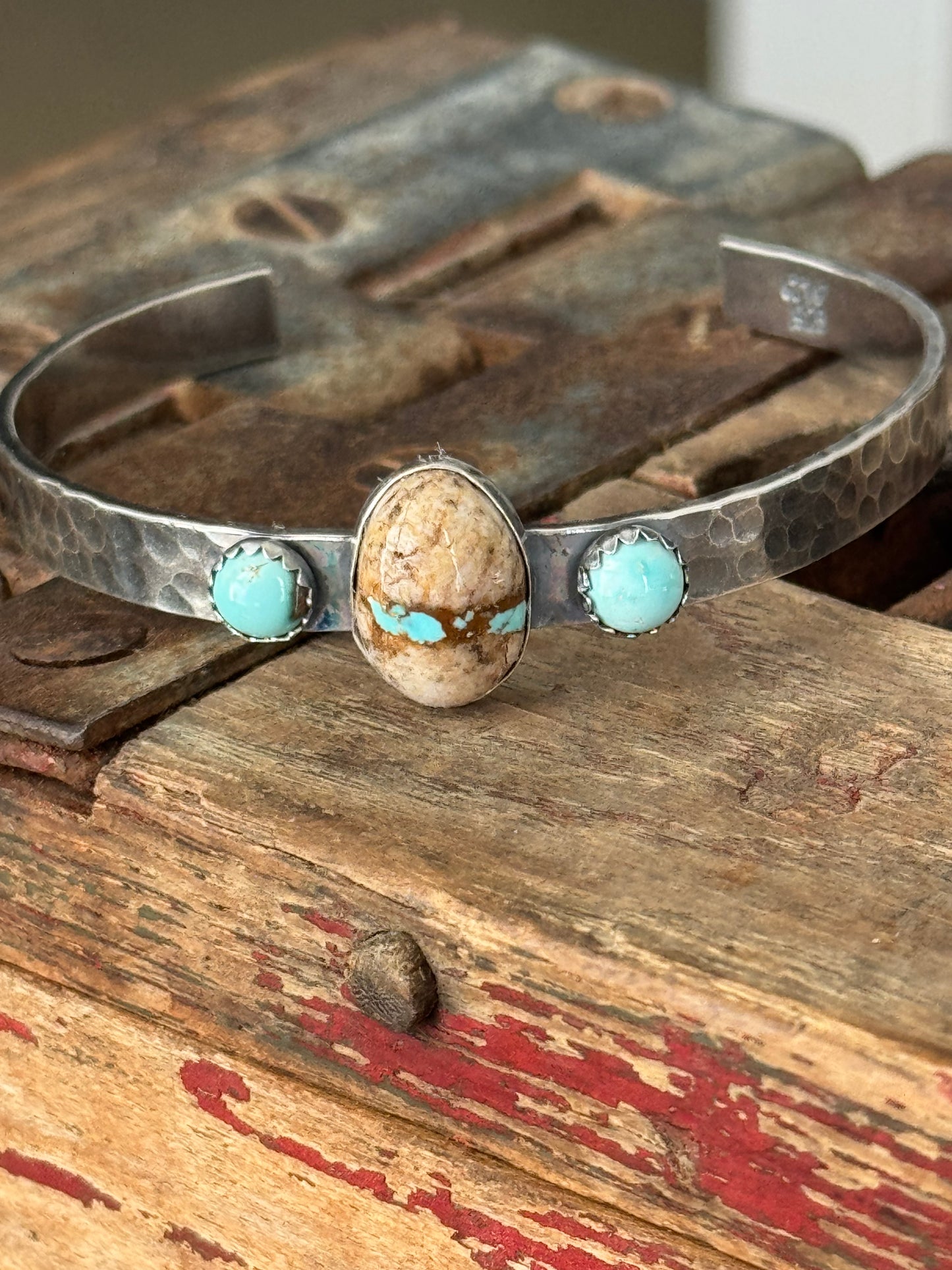 Royston Ribbon Turquoise sterling cuff