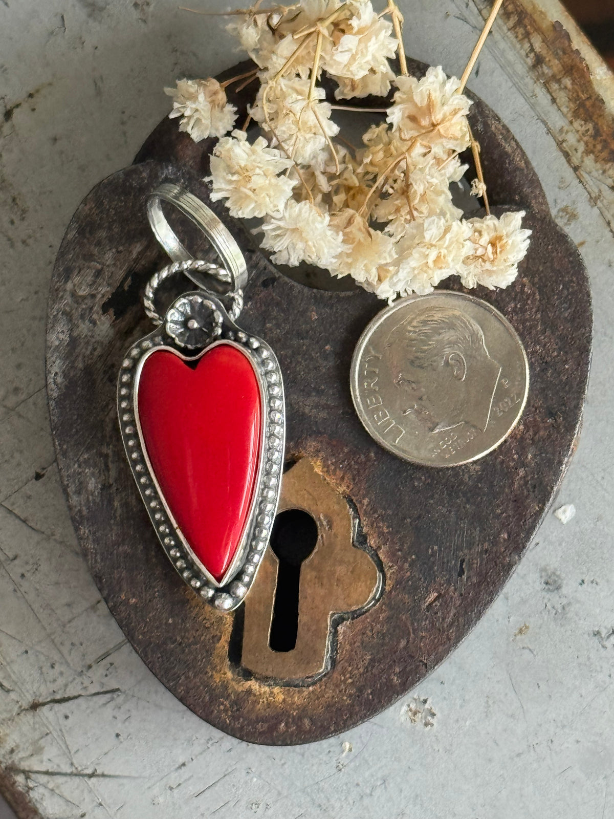 Rosarita sterling heart pendant