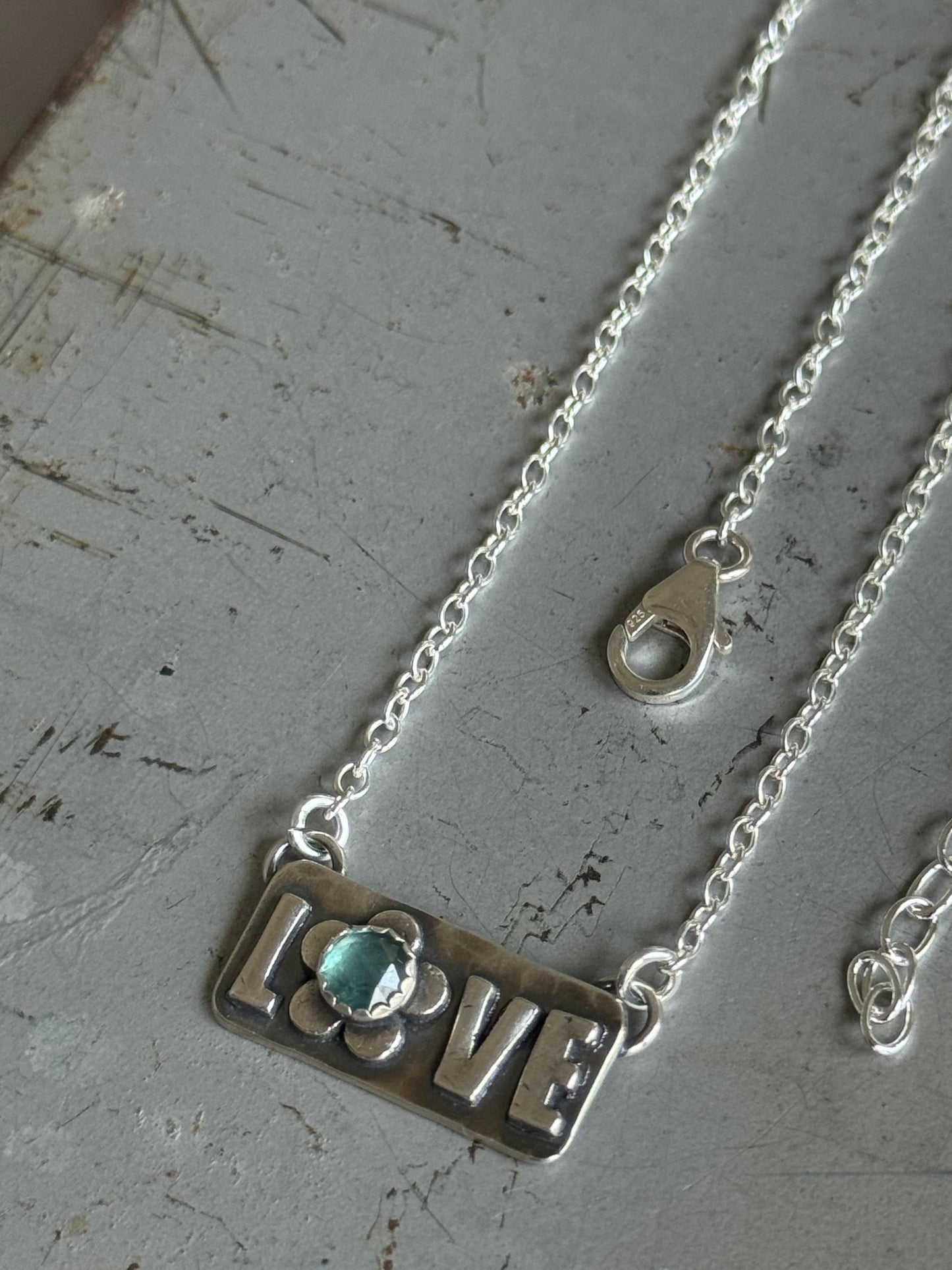 Love necklace with Teal Kyanite