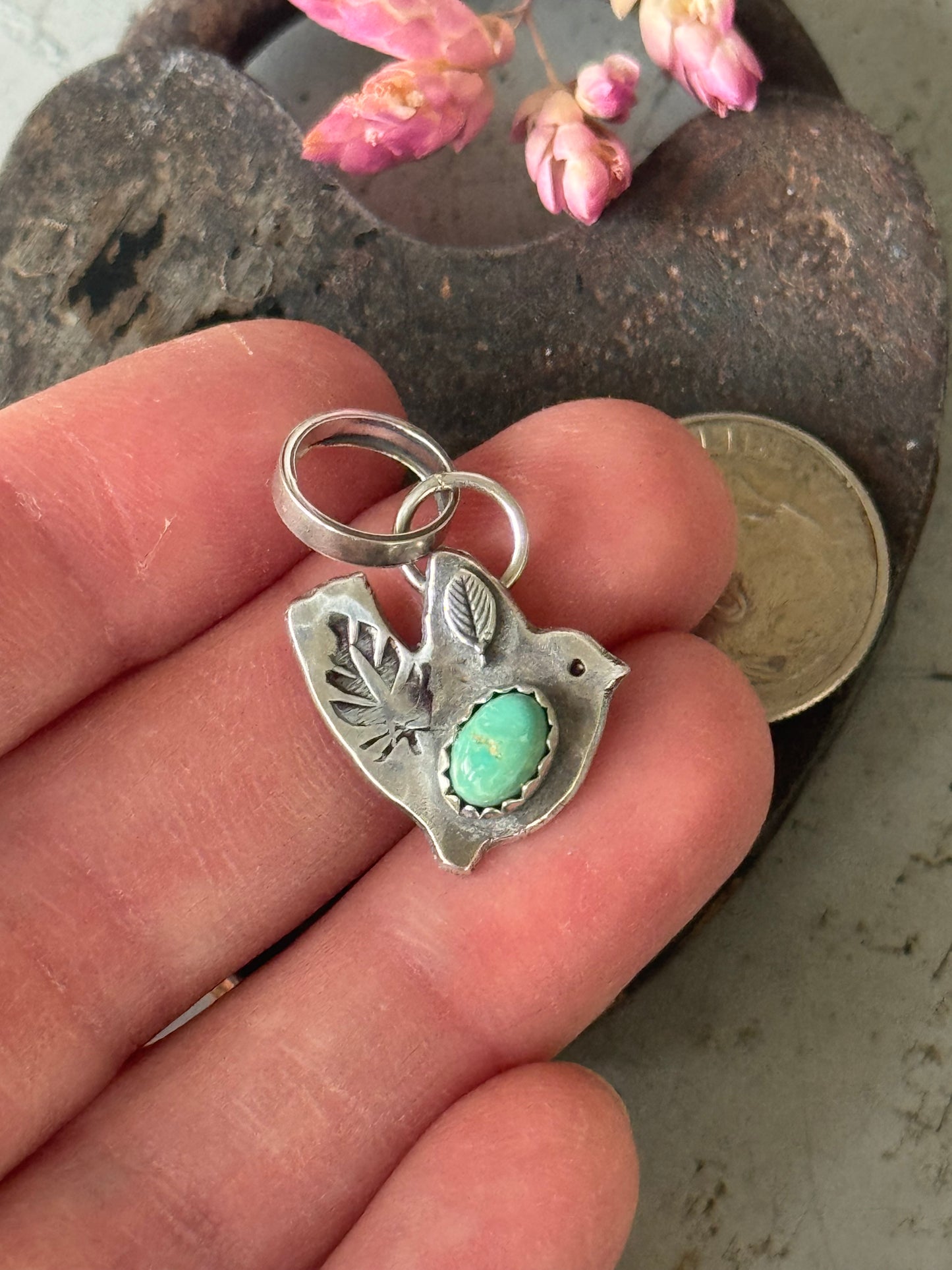 Birdie Sonoran Gold Turquoise pendant (only)