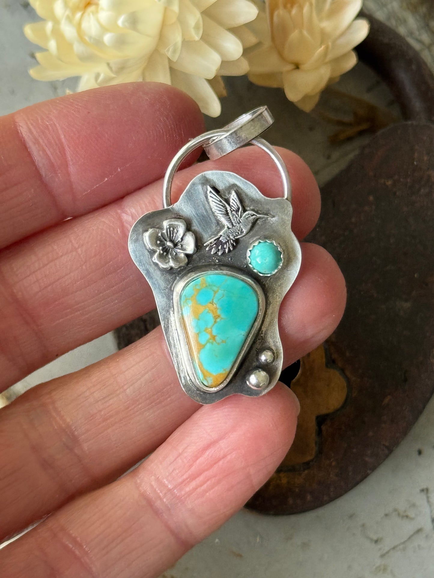 Pilot  Mountain Hummingbird sterling pendant