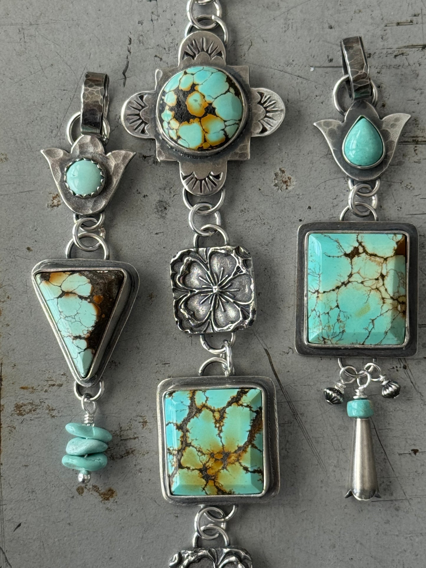 Treasure Mountain Turquoise sterling pendant only