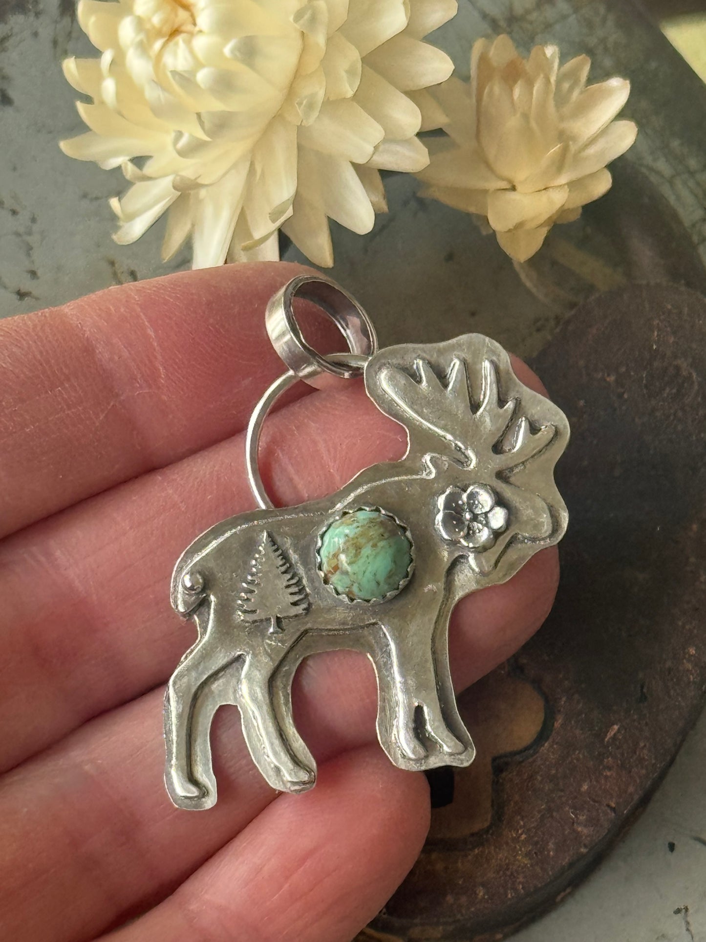 Kingman Moose sterling pendant