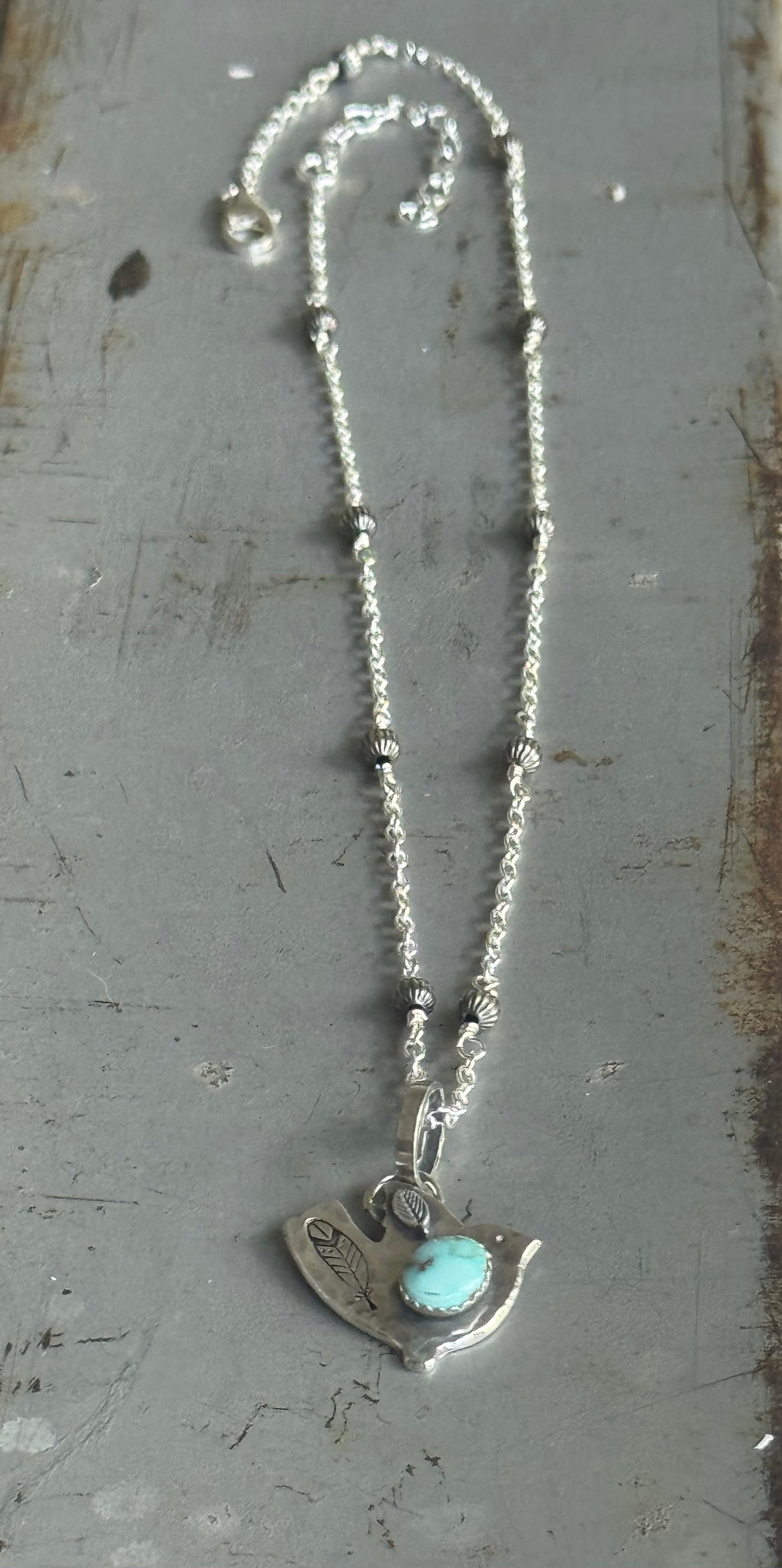 Dry Creek Birdie sterling beaded necklace