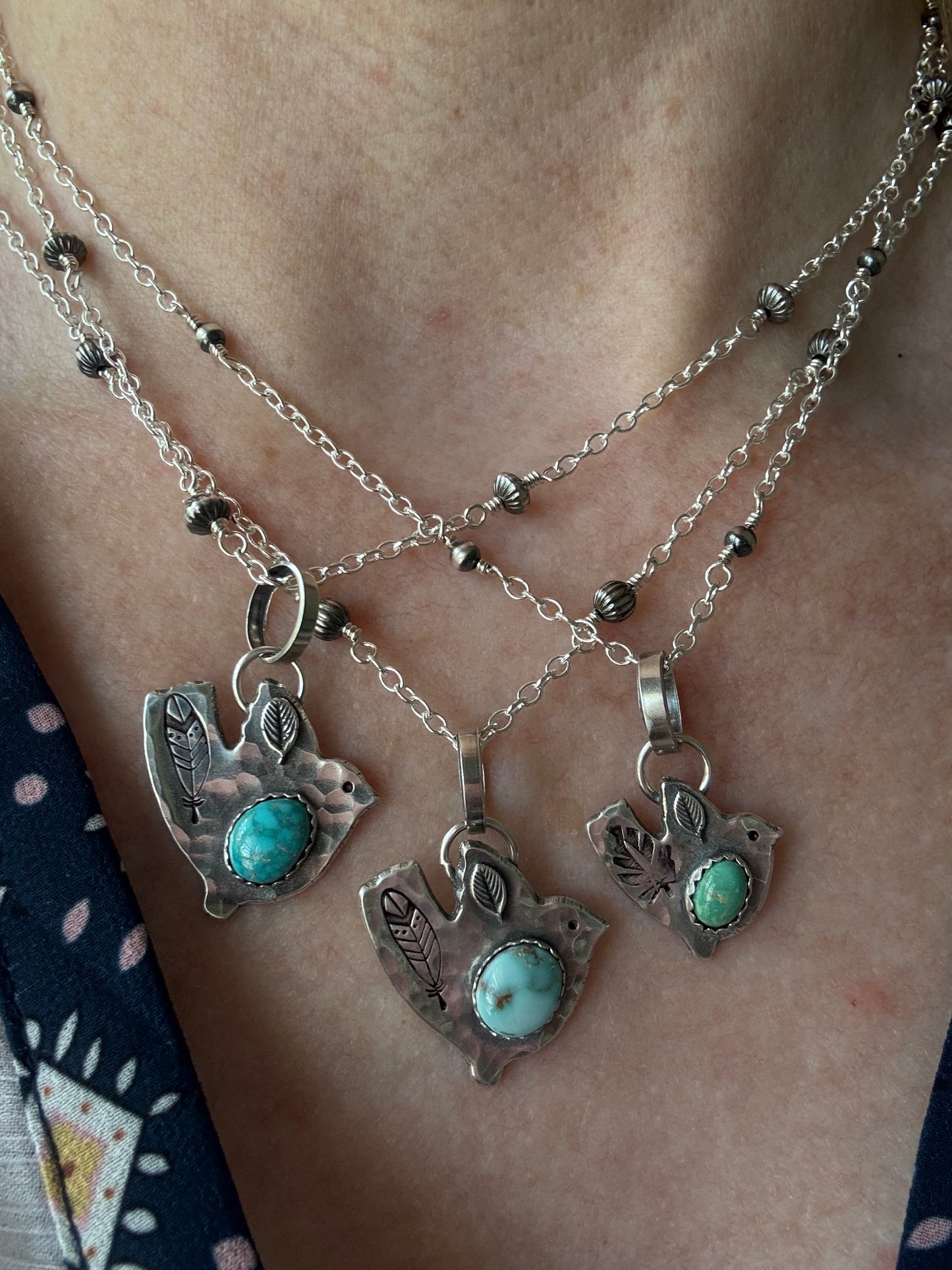 Birdie Sonoran Gold Turquoise pendant (only)