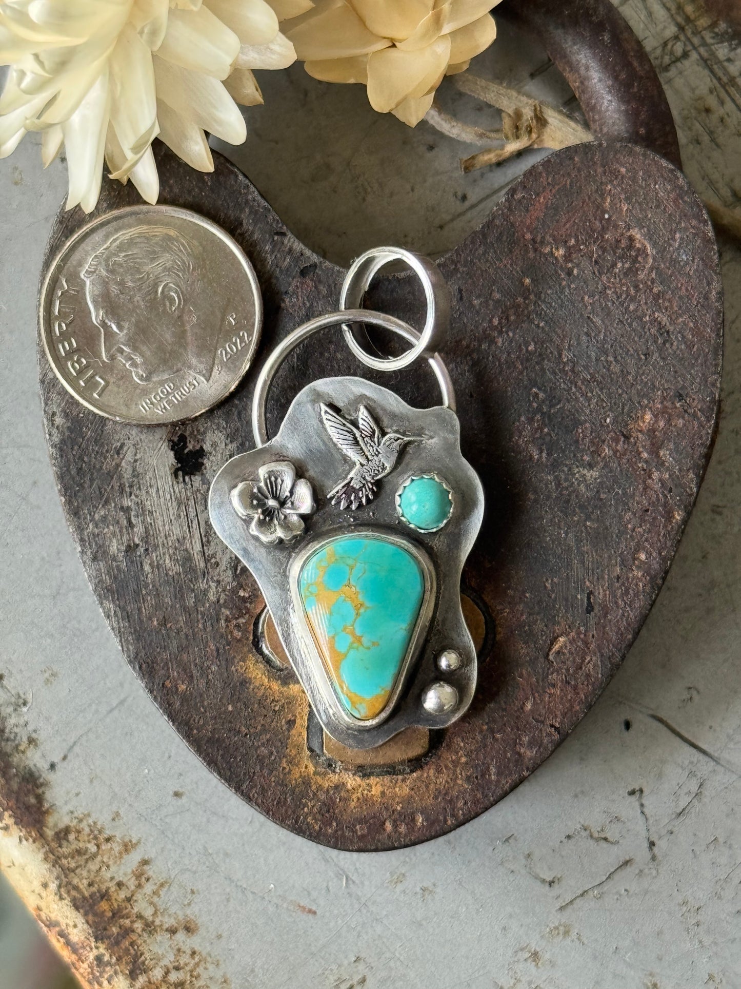Pilot  Mountain Hummingbird sterling pendant