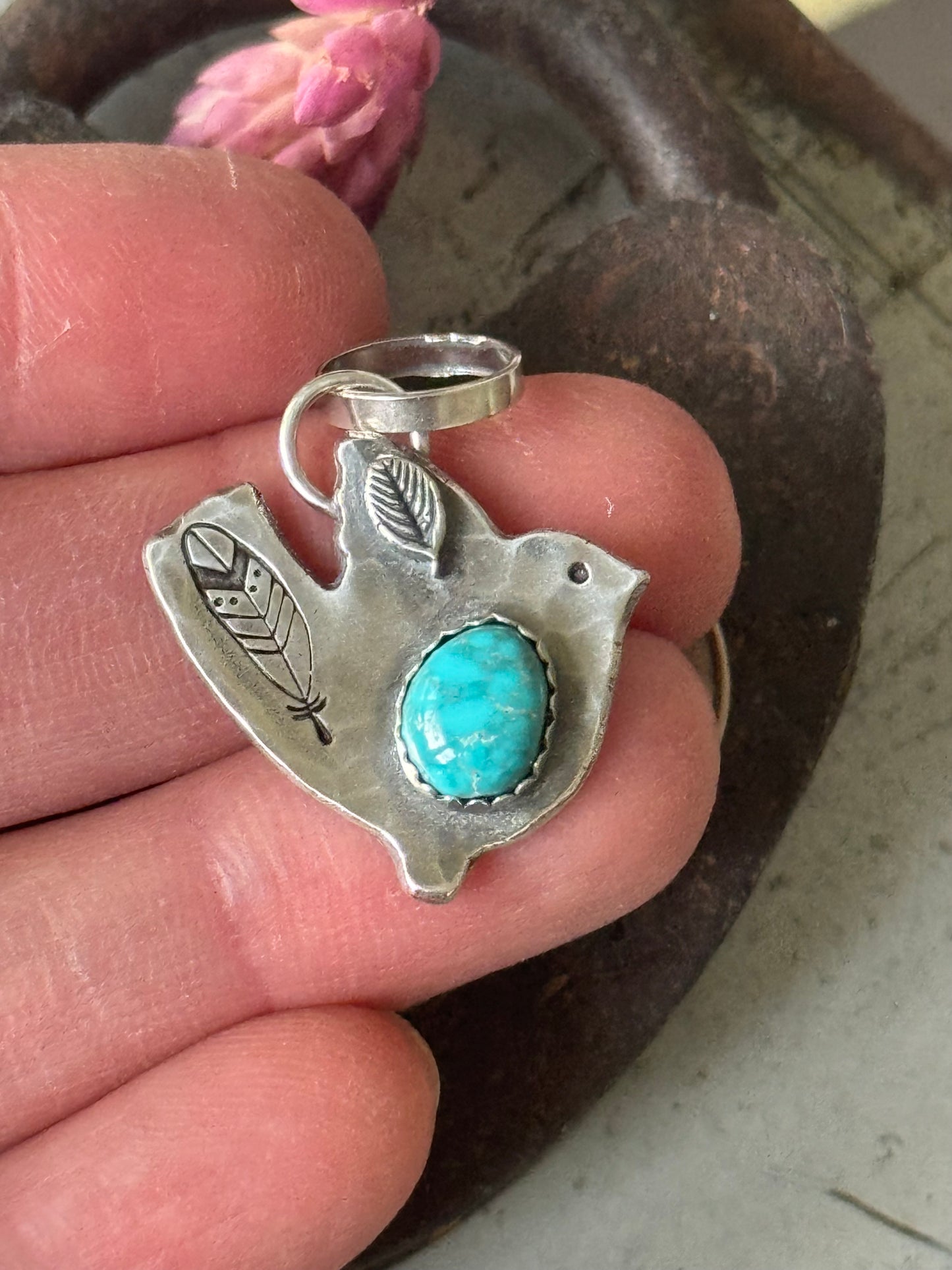 Birdie Sonoran Gold Turquoise pendant (only)