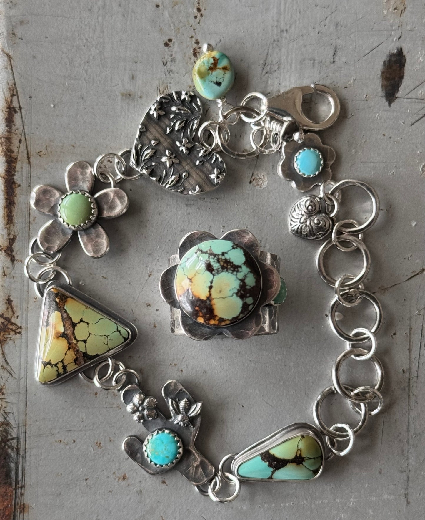 Artisan Treasure Mountain Turquoise sterling bracelet