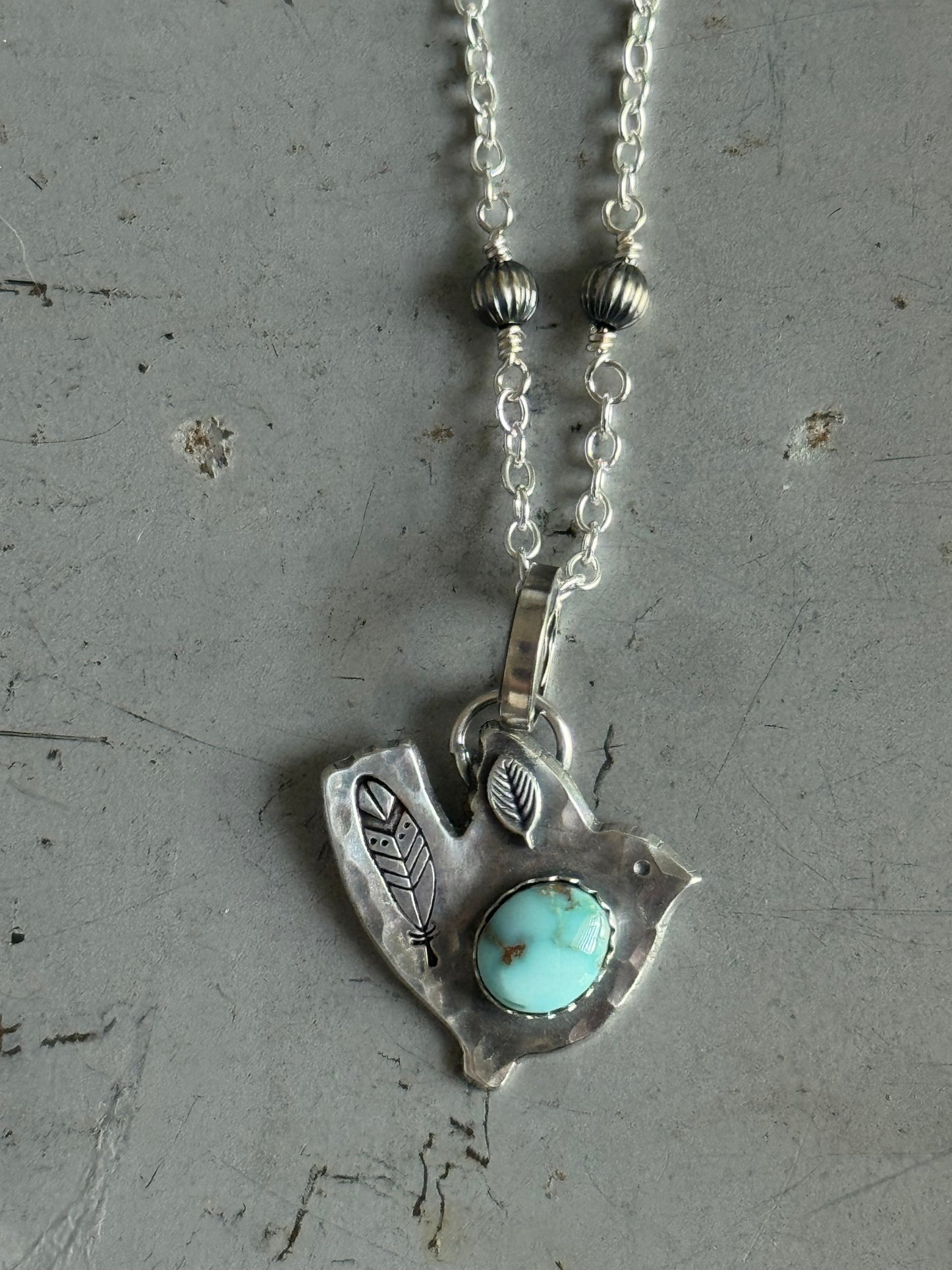 Dry Creek Birdie sterling beaded necklace
