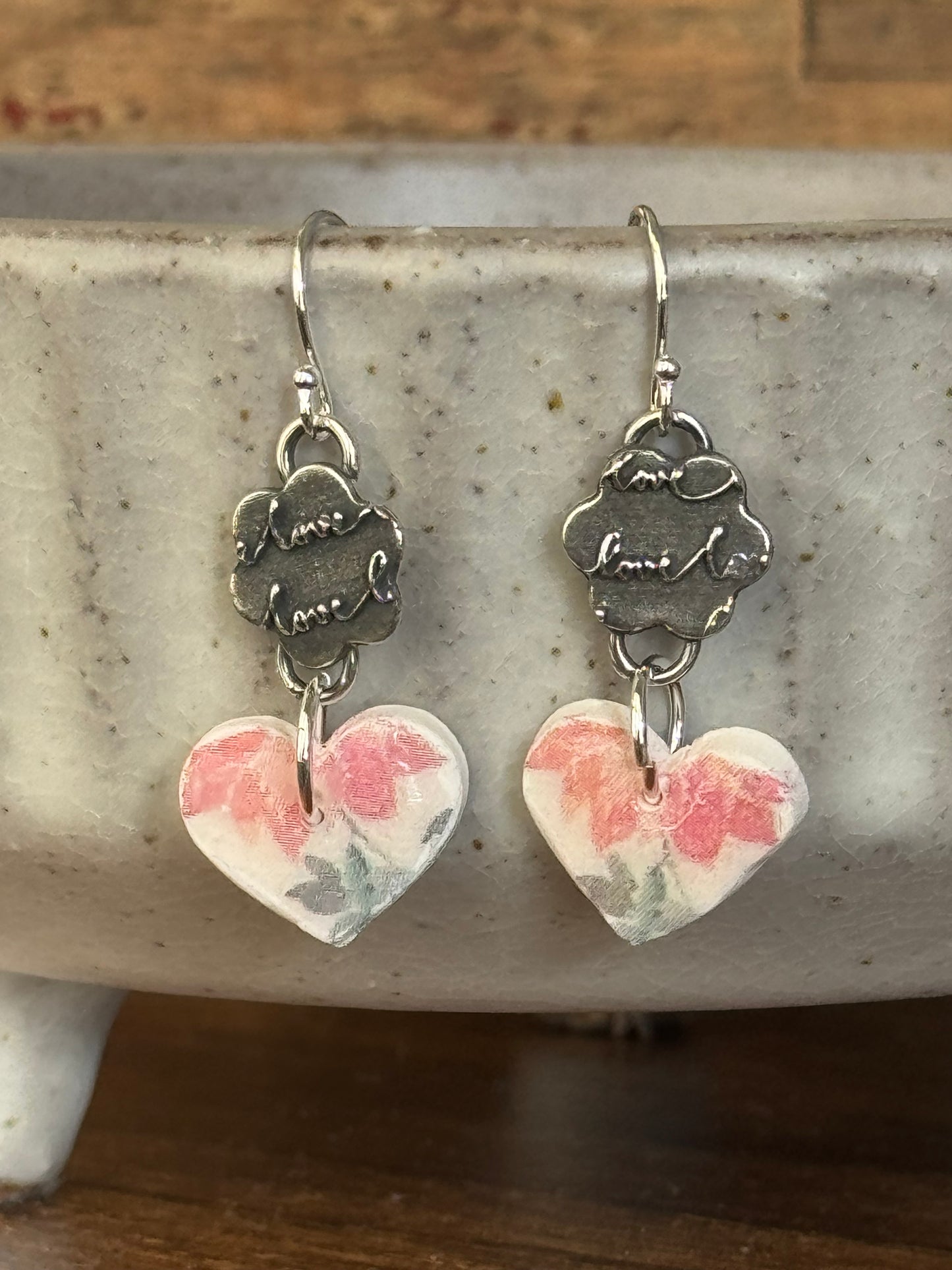 Love spring flower earrings