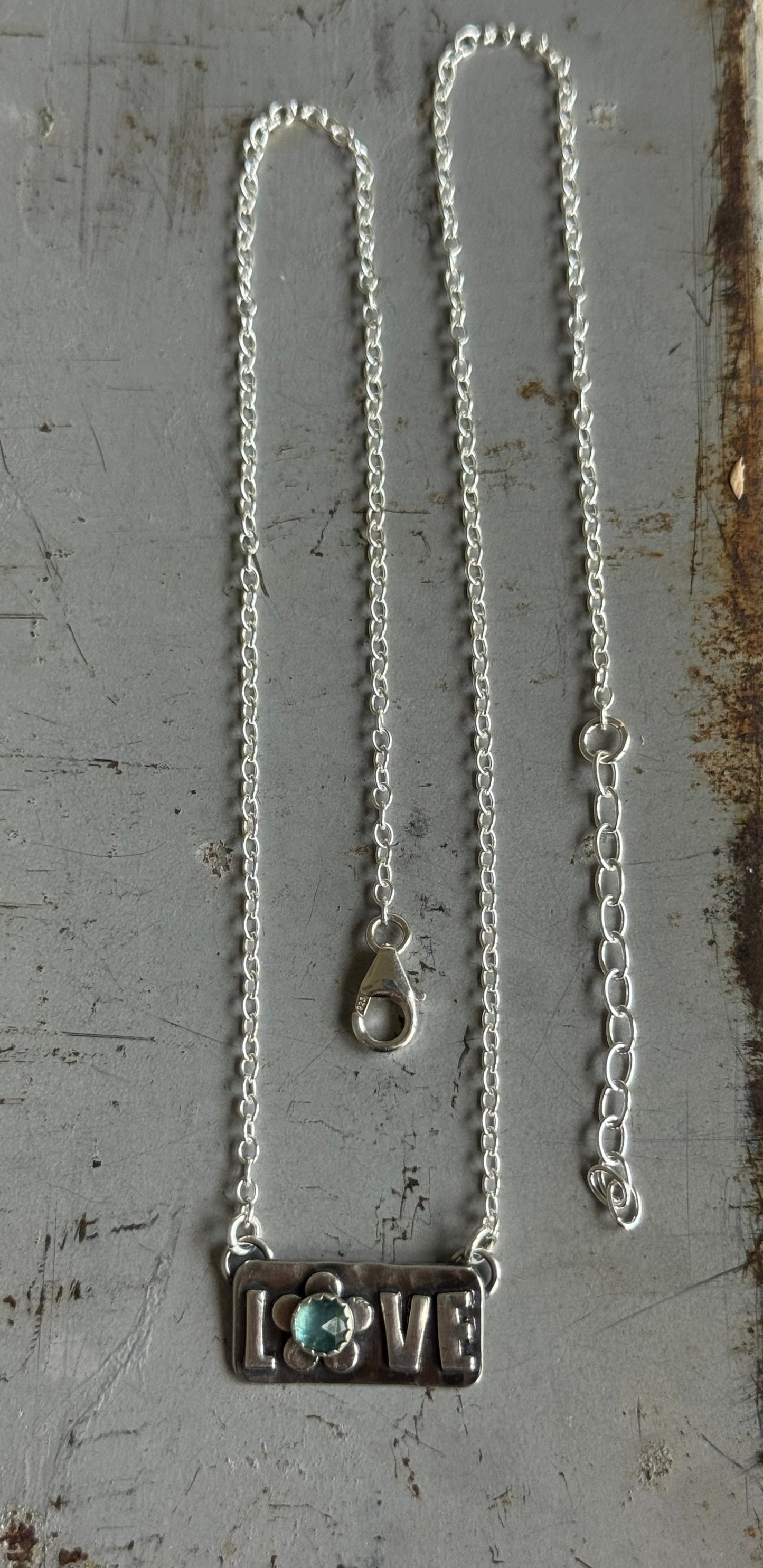 Love necklace with Teal Kyanite