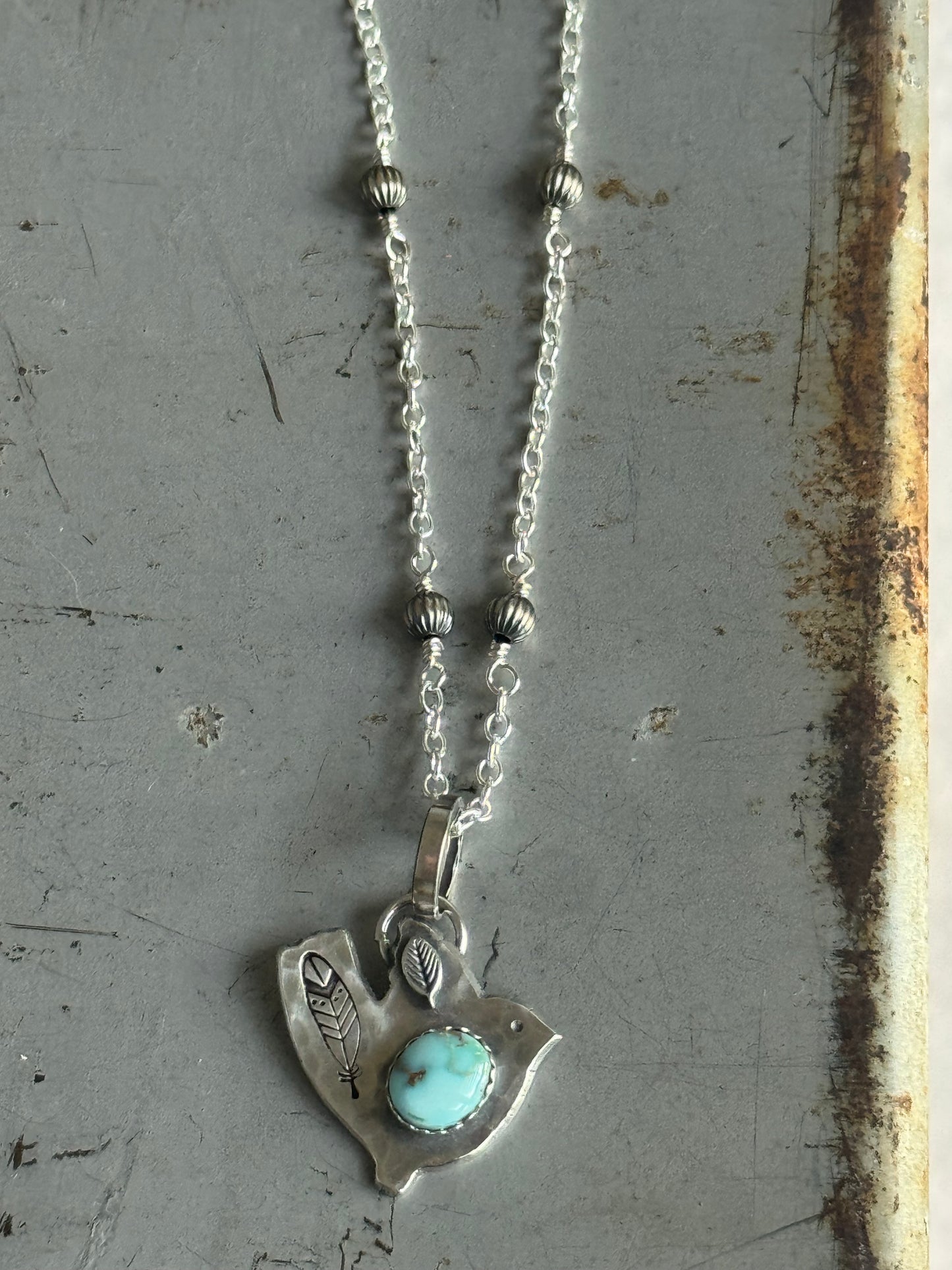 Dry Creek Birdie sterling beaded necklace