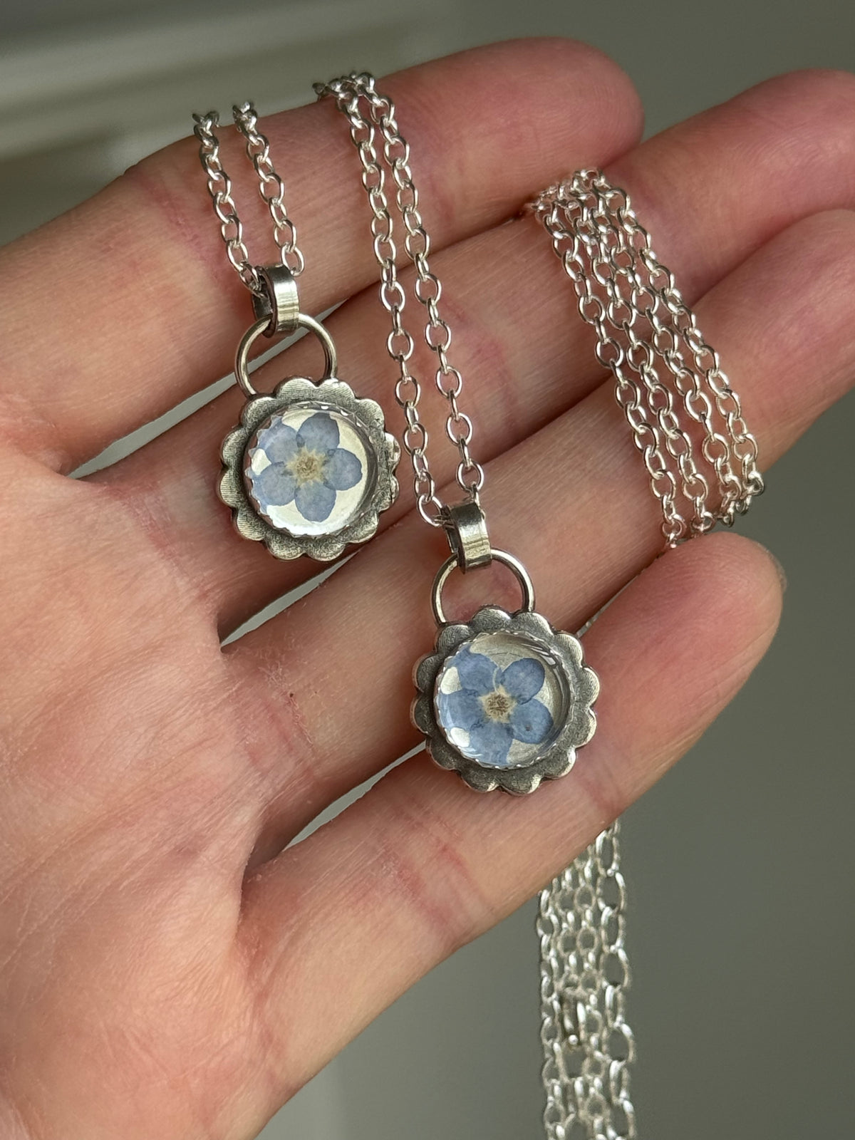 Made to Order: Forget me Not sterling necklace