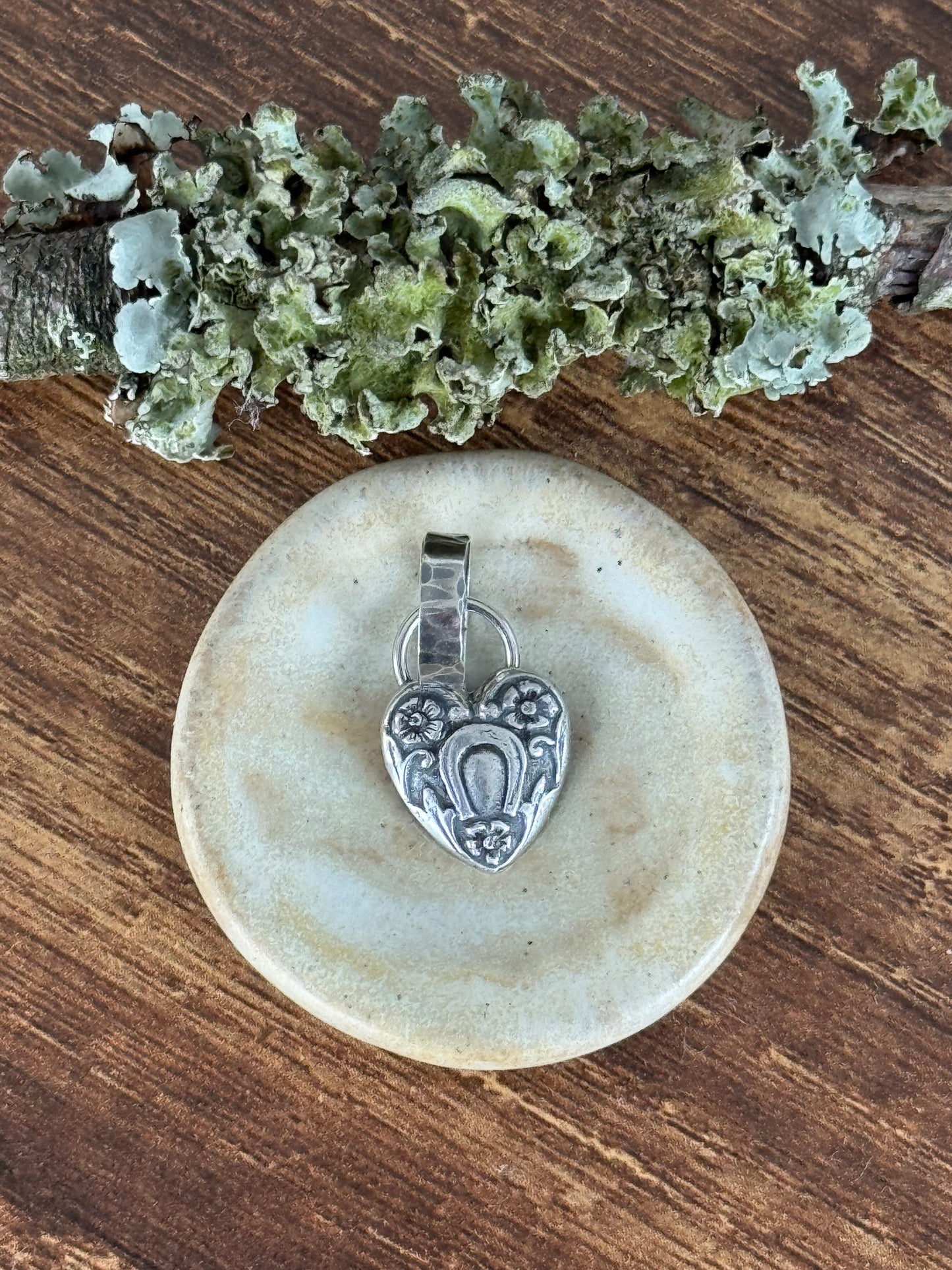 *Made to Order* Sterling Horse shoe heart  pendant