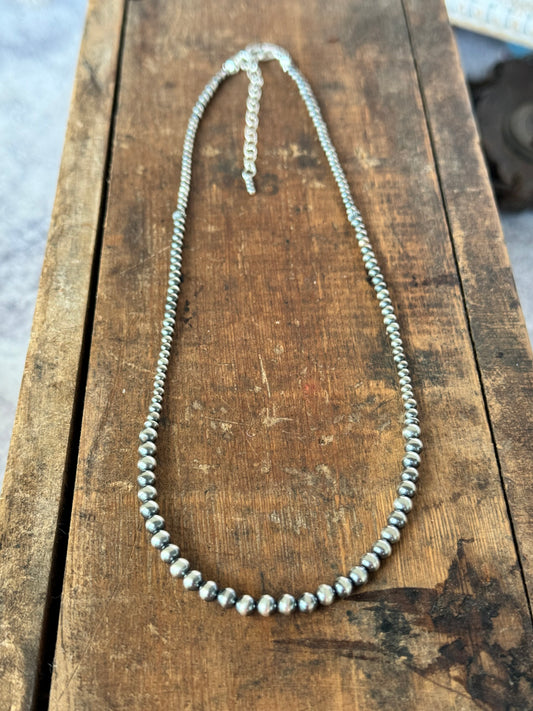 18" Navajo Pearl sterling necklace