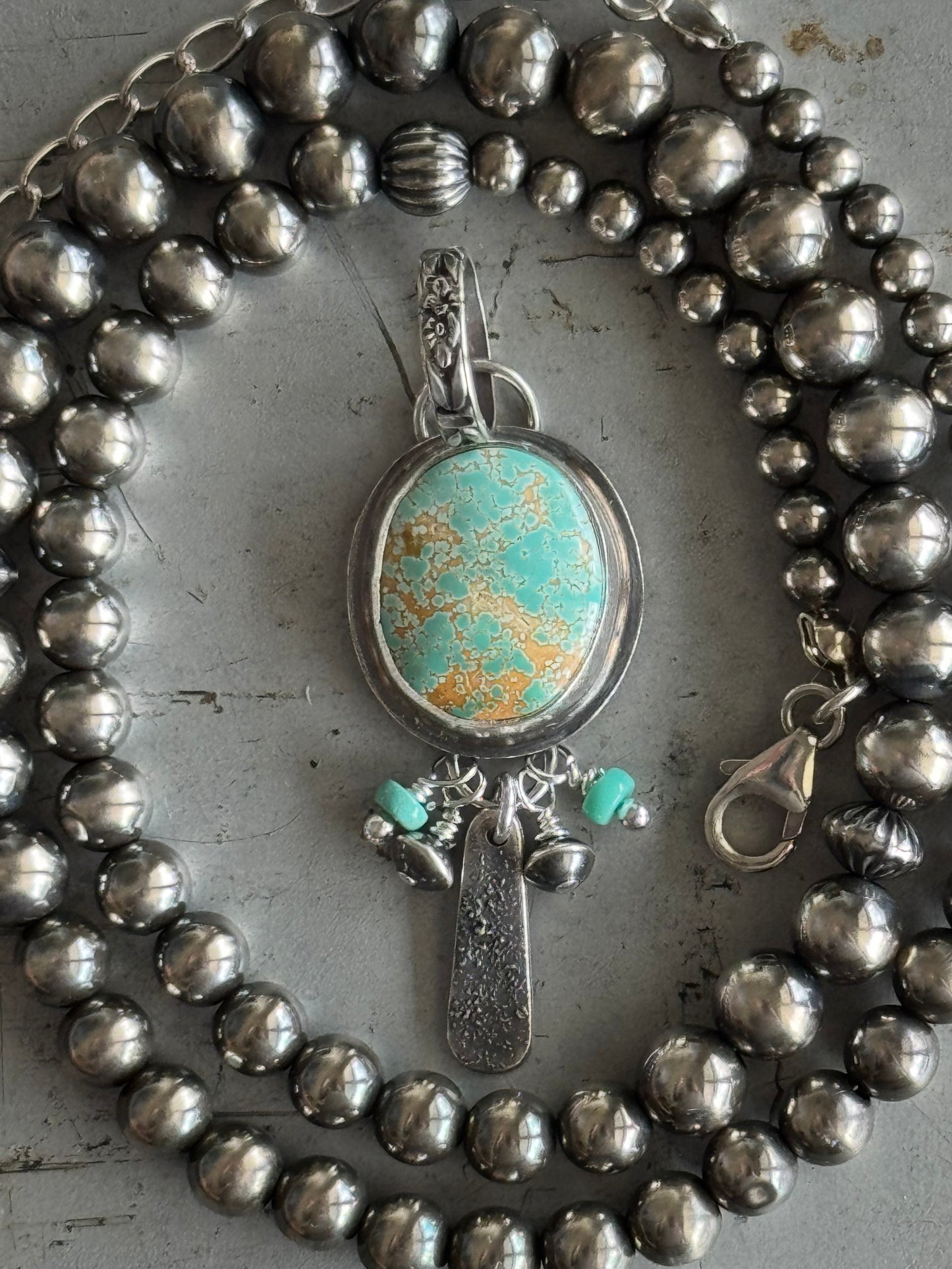 18" + 3" extender Sterling Desert Pearl *necklace only*