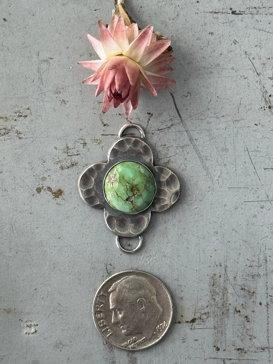 Sterling Silver Sonoran Gold Turquoise connector