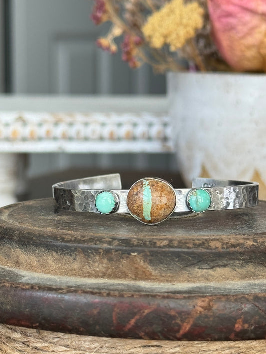 Royston Ribbon Turquoise sterling cuff