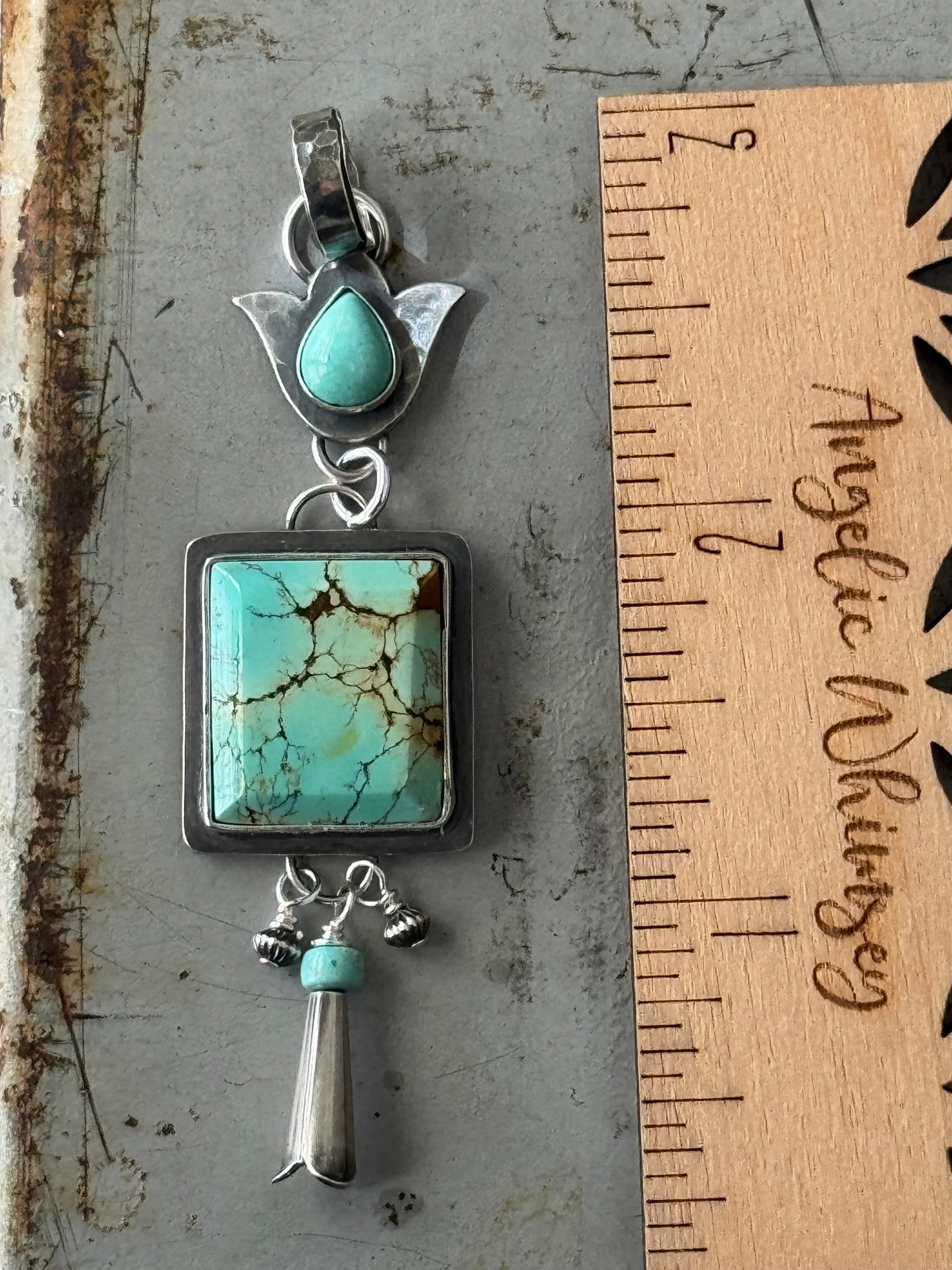 Treasure Mountain Turquoise sterling pendant only