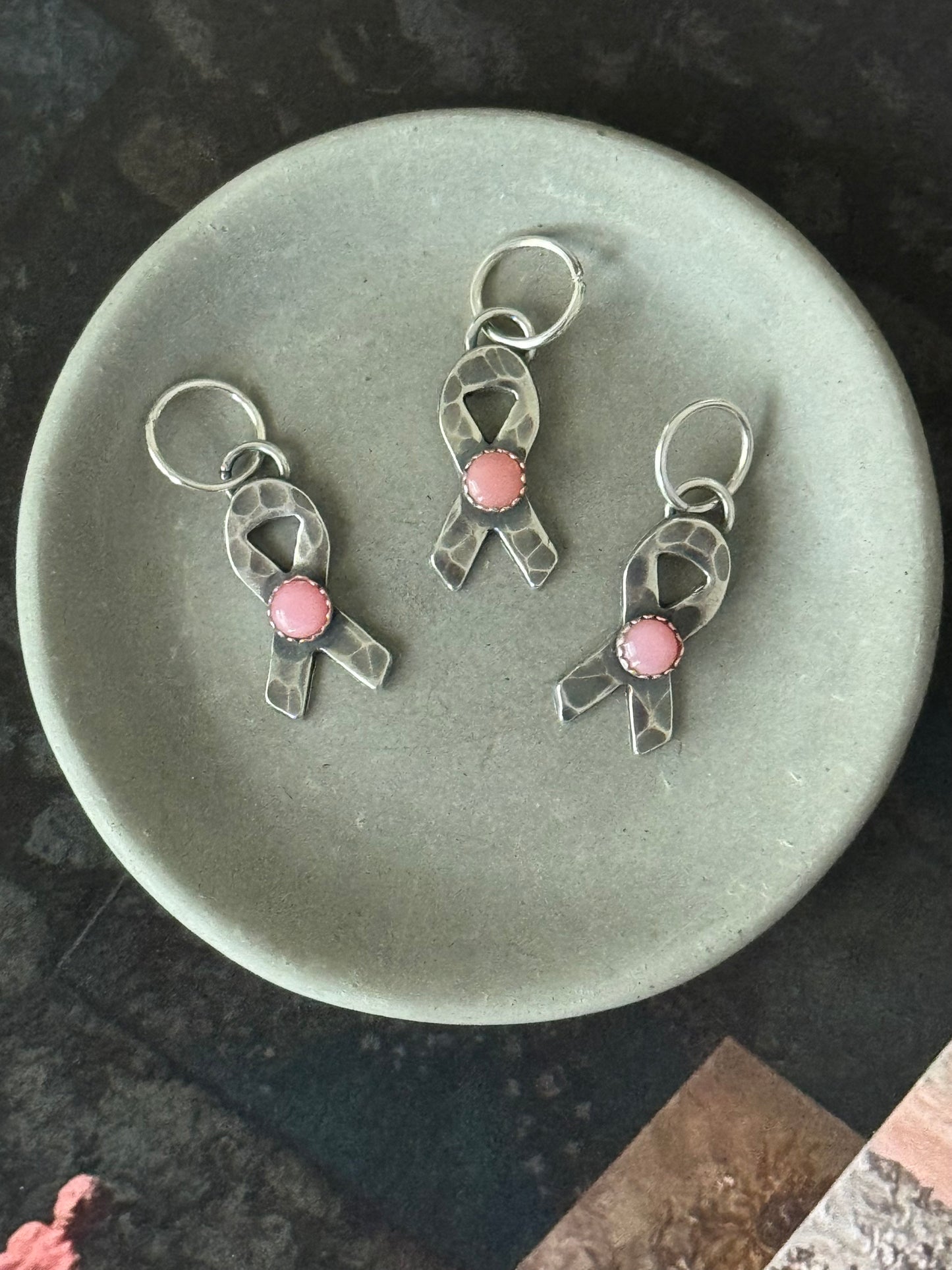 Breast Cancer awareness charm *made to order*