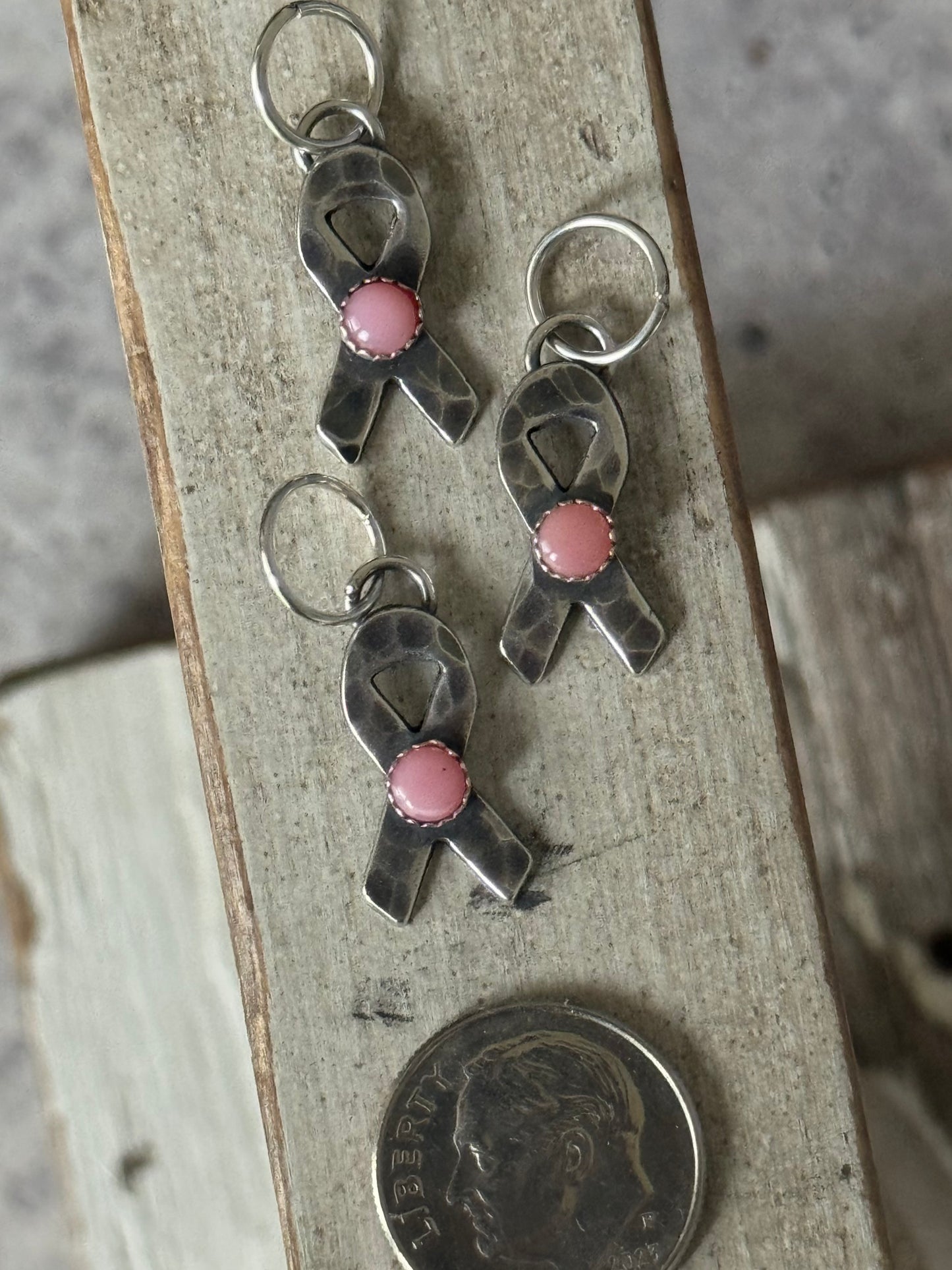 Breast Cancer awareness charm *made to order*