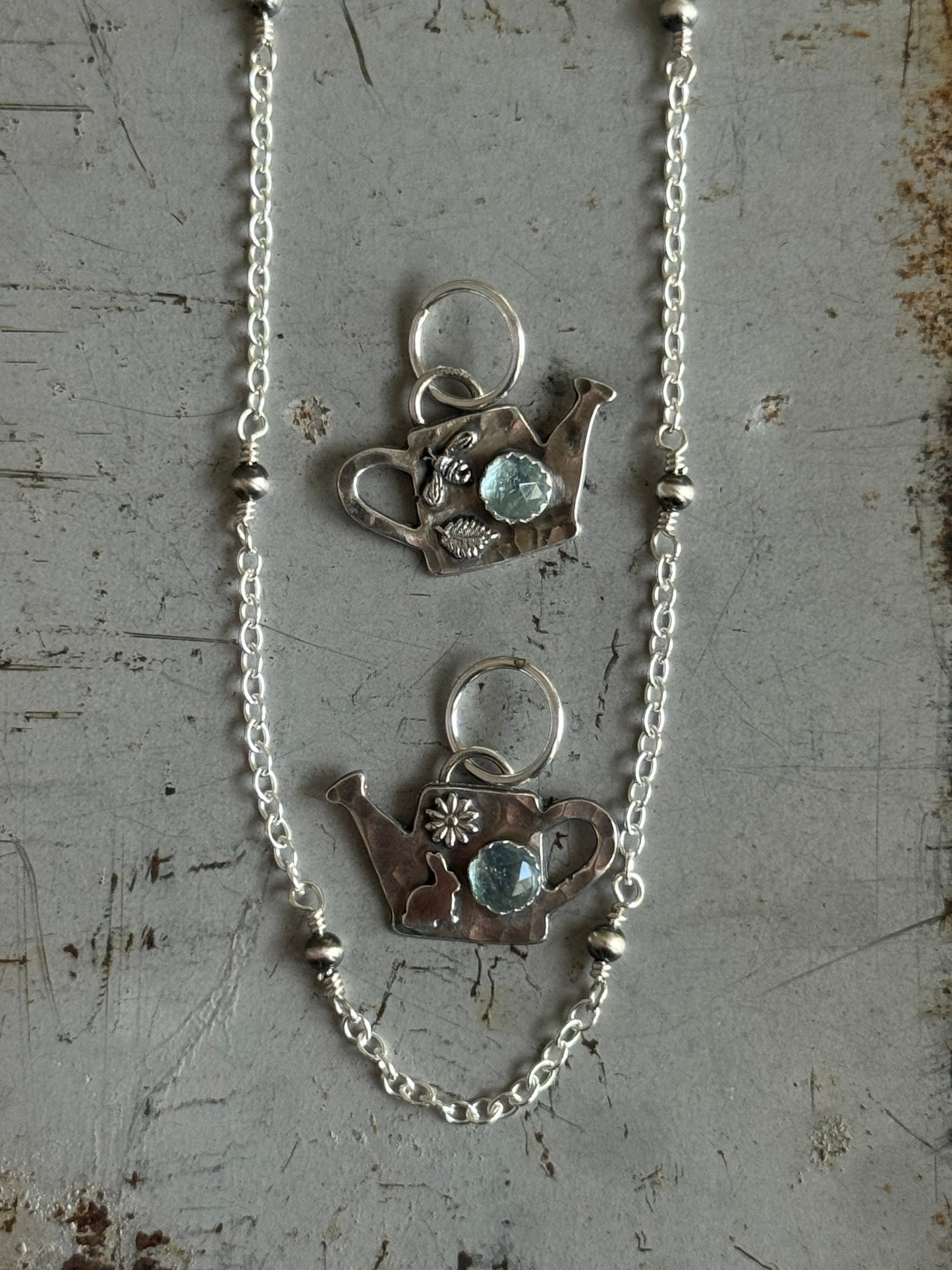 Made to Order Dainty Sterling hand wired Desert Pearl necklace only (pendant sold separately)
