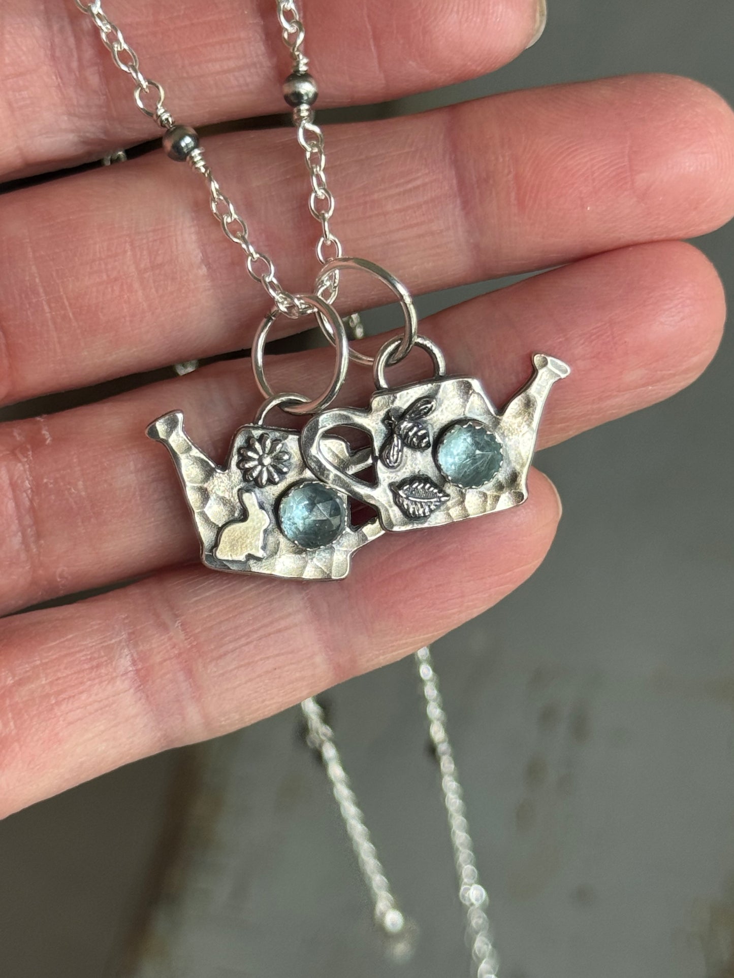 Made to Order Dainty Sterling hand wired Desert Pearl necklace only (pendant sold separately)